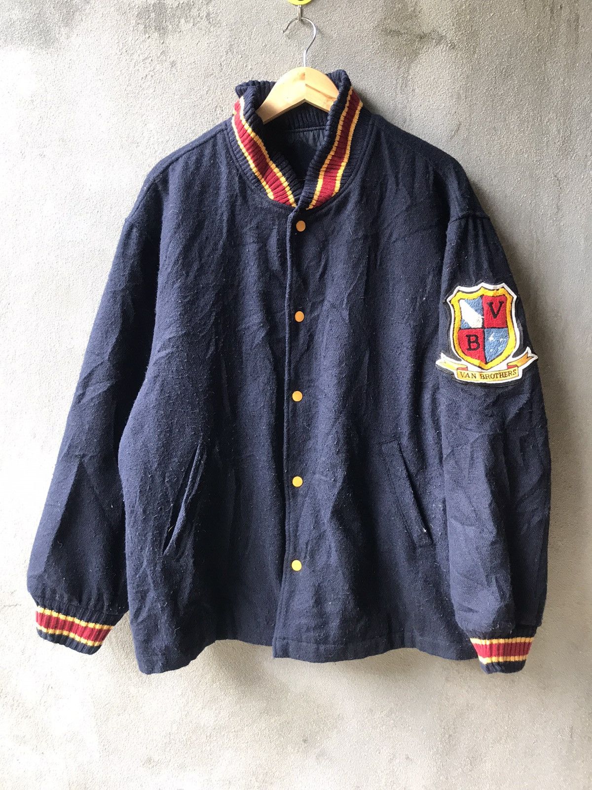 Japanese Brand × Van ❗️Van Brothers Wool Varsity Jacket❗️ Size US L / EU 52-54 / 3 - 1 Thumbnail