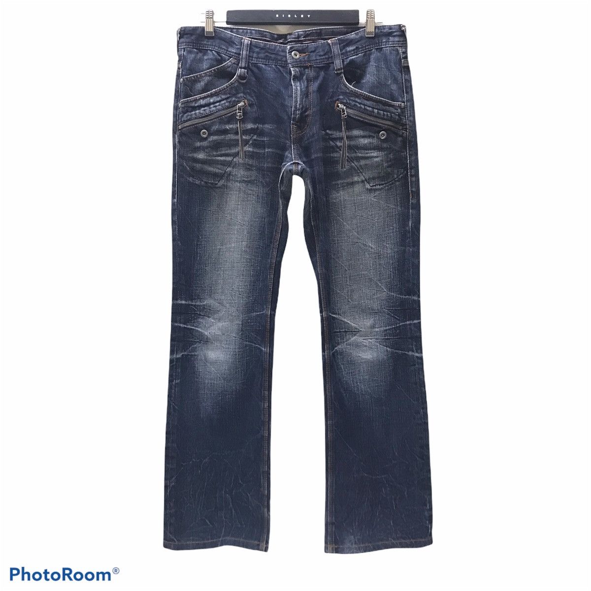 Nicole Club Nicole Club For Men Distressed Denim Flare Jeans Multipocket Size US 36 / EU 52 - 1 Thumbnail