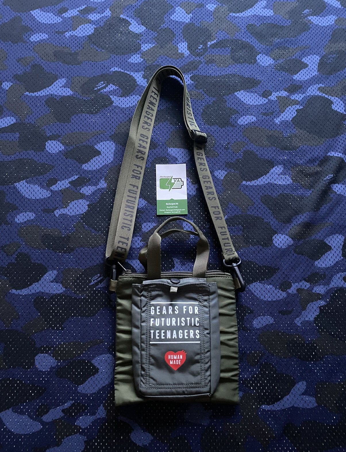 Human Made 100AUTHENTIC HUMAN MADE SHOULDER MINI HELMET BAG OLIVE DRAB