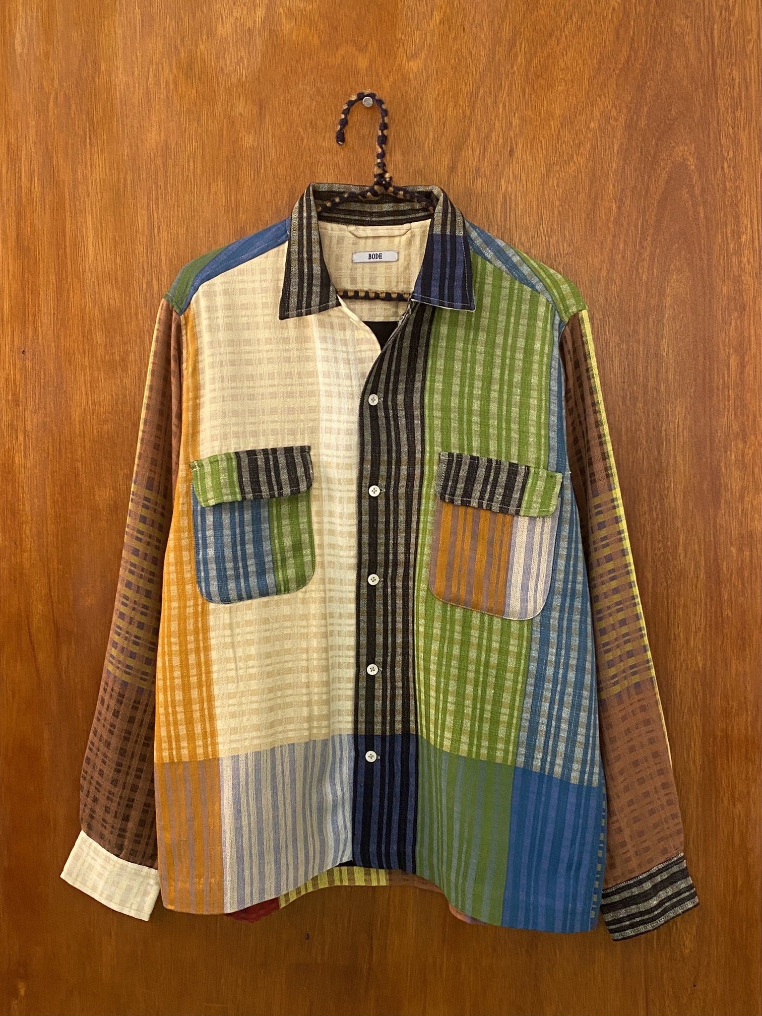 image of Bode Deco Plaid Shirt Xs/s, Men's (Size Small)