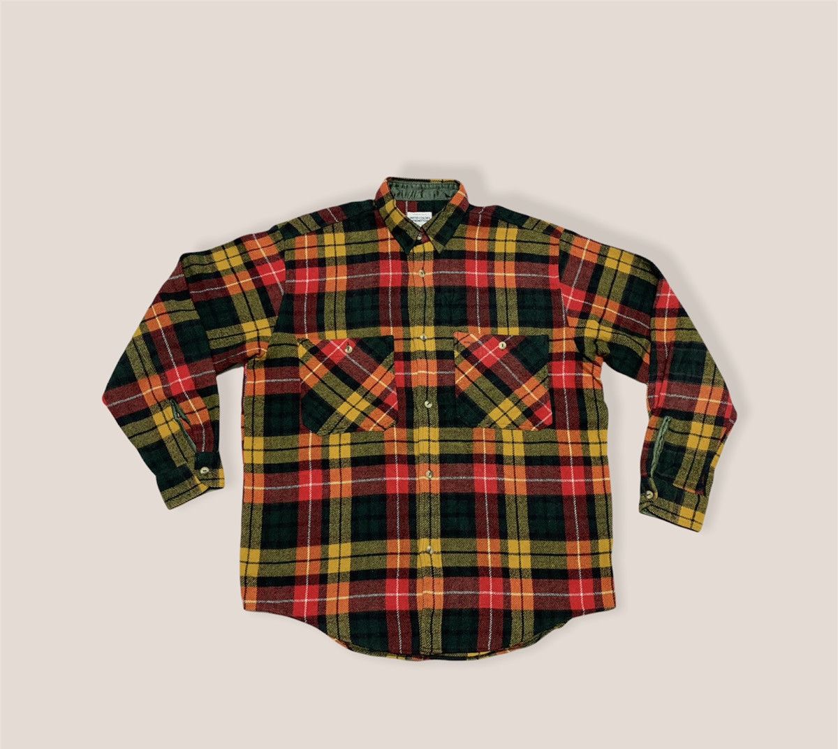 Vintage UCB Wool Flannel Button Up Casual Designer Shirt