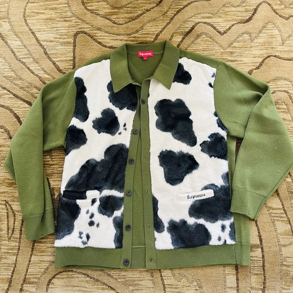 Supreme Supreme FW21 Cow Print Cardigan | Grailed