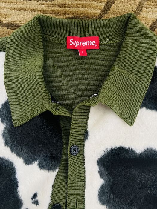 Supreme Supreme FW21 Cow Print Cardigan | Grailed