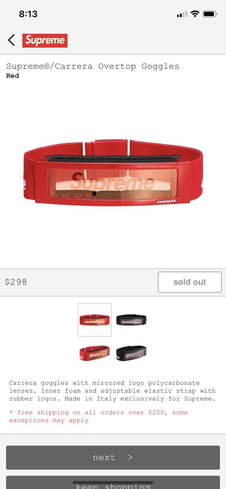 Supreme Supreme x Carrera Overtop goggles | Grailed