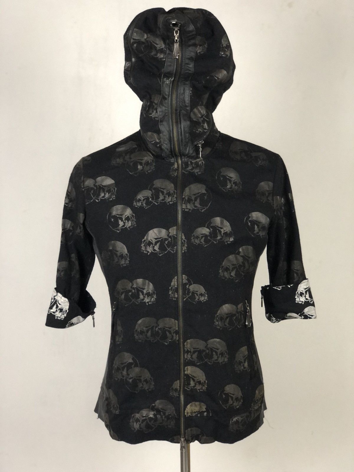 Japanese Brand Luv Maison Full zipper Hoodies skull design