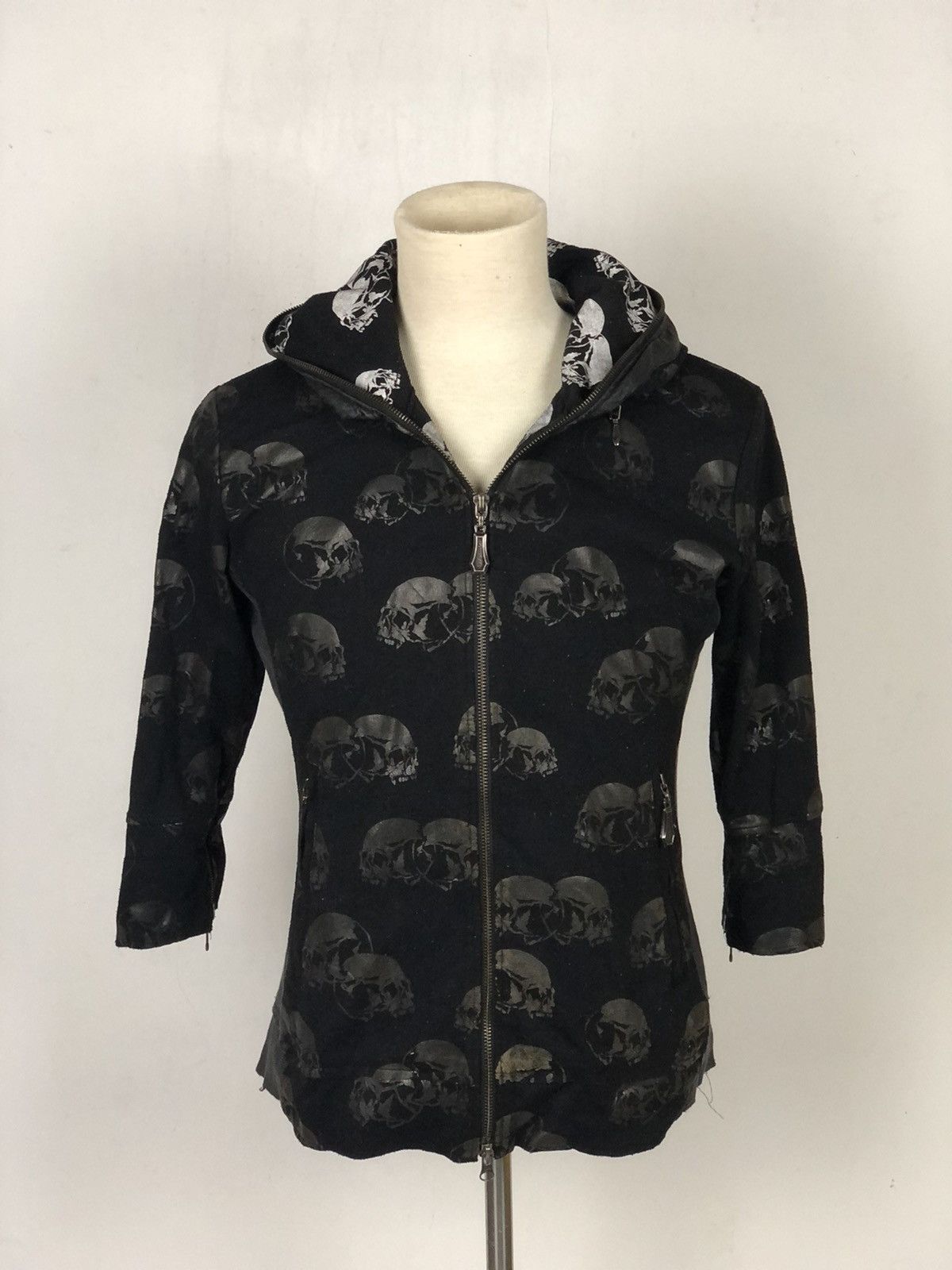 Japanese Brand Luv Maison Full zipper Hoodies skull design