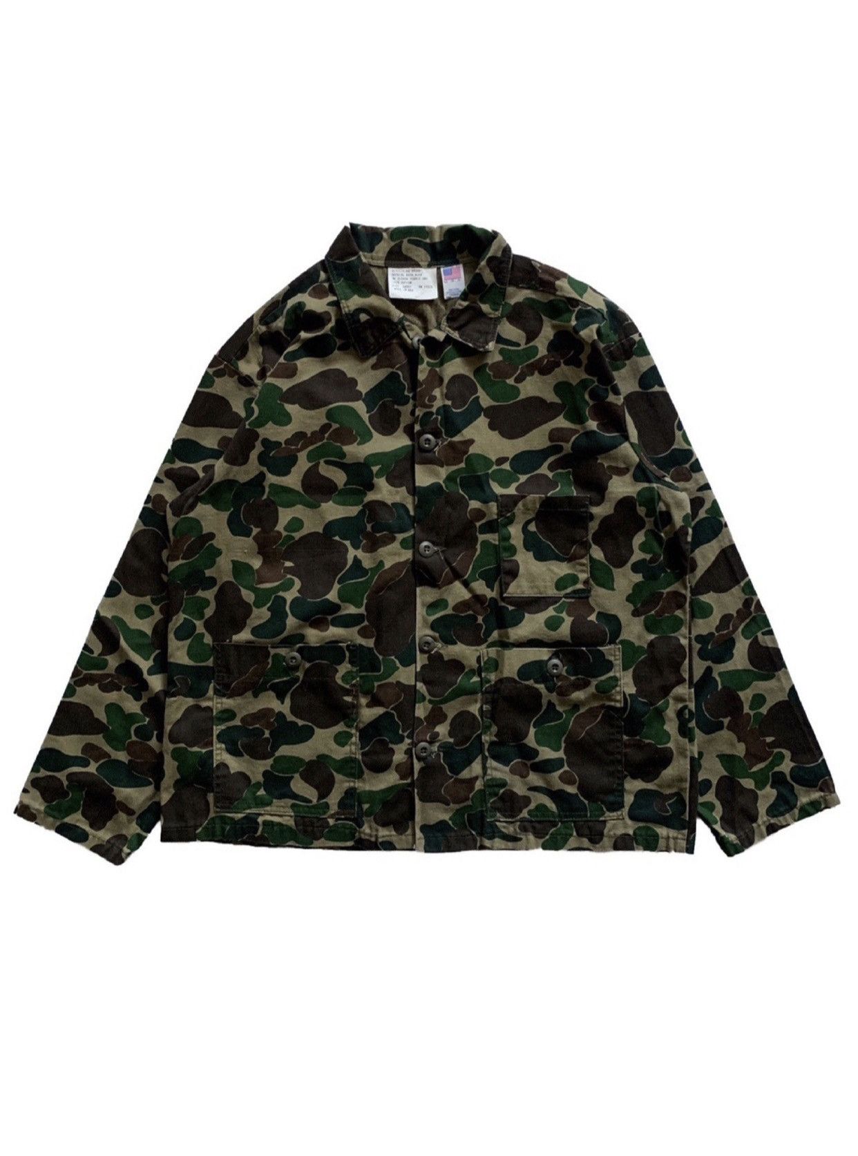 Vintage Vintage 70s Fort Gordon Military Camo Chore Coat Size US L / EU 52-54 / 3 - 1 Thumbnail