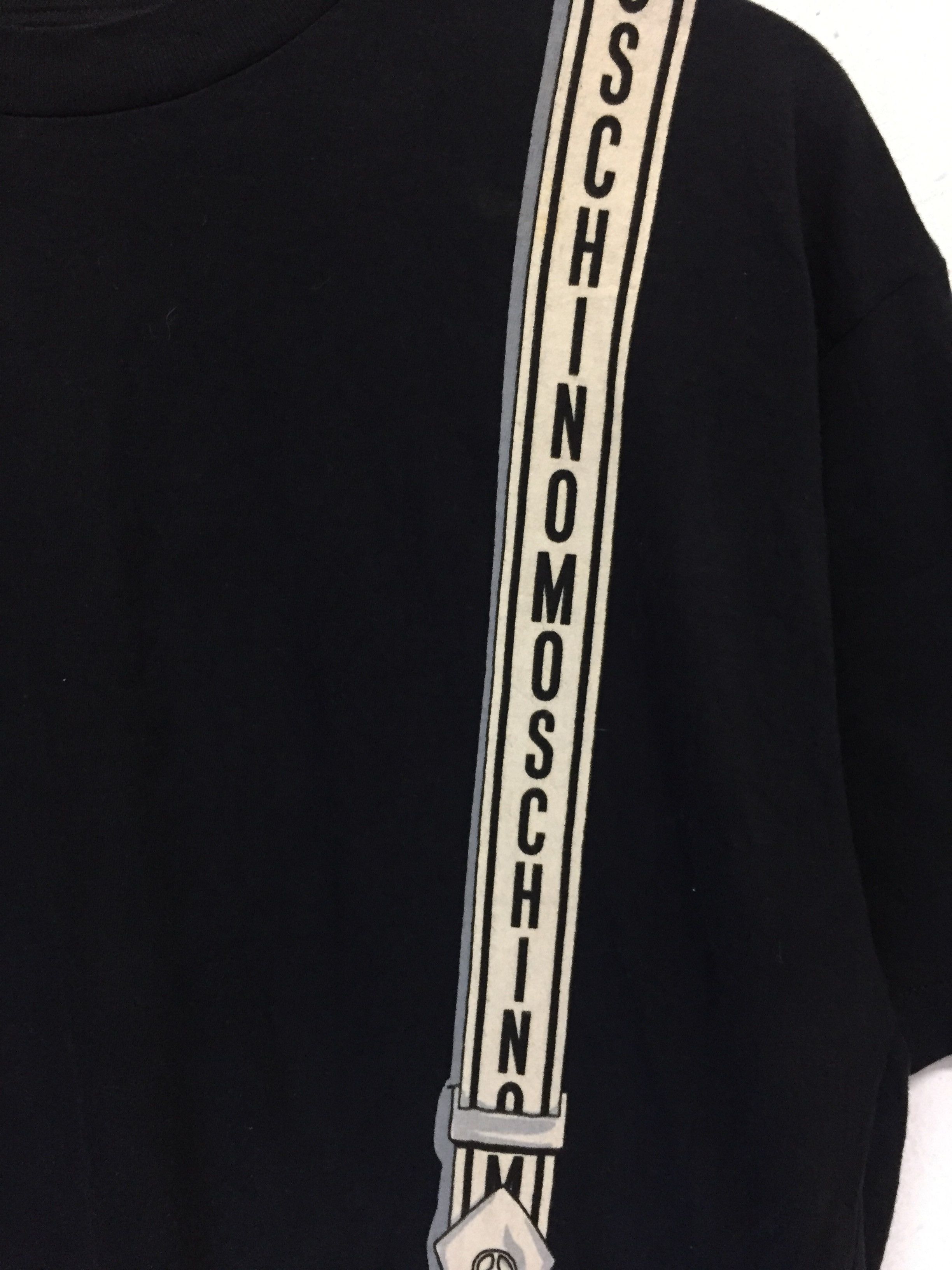 Moschino 90's Moschino braces/Suspenders logo tee Size US L / EU 52-54 / 3 - 10 Thumbnail