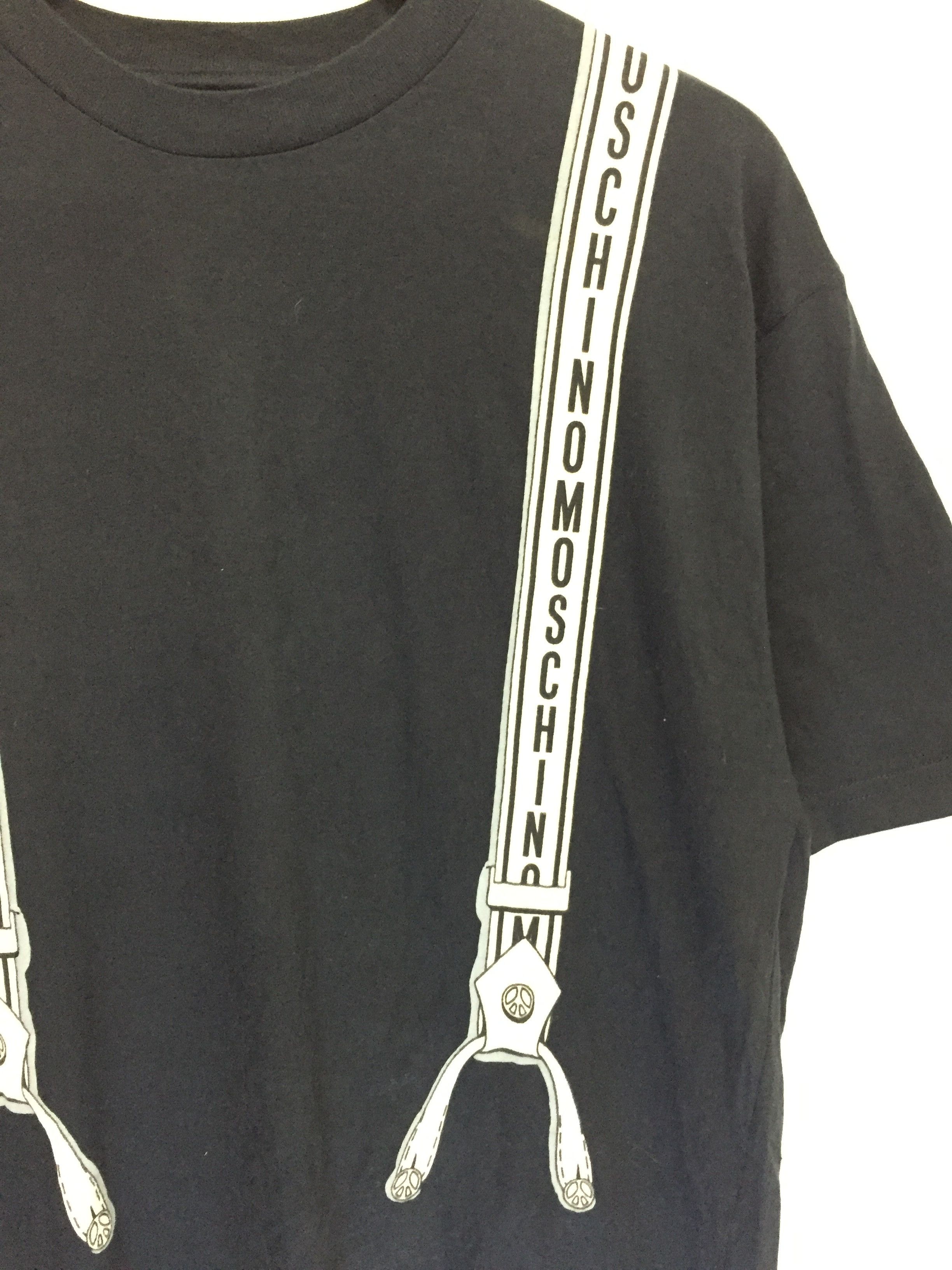 Moschino 90's Moschino braces/Suspenders logo tee Size US L / EU 52-54 / 3 - 8 Thumbnail