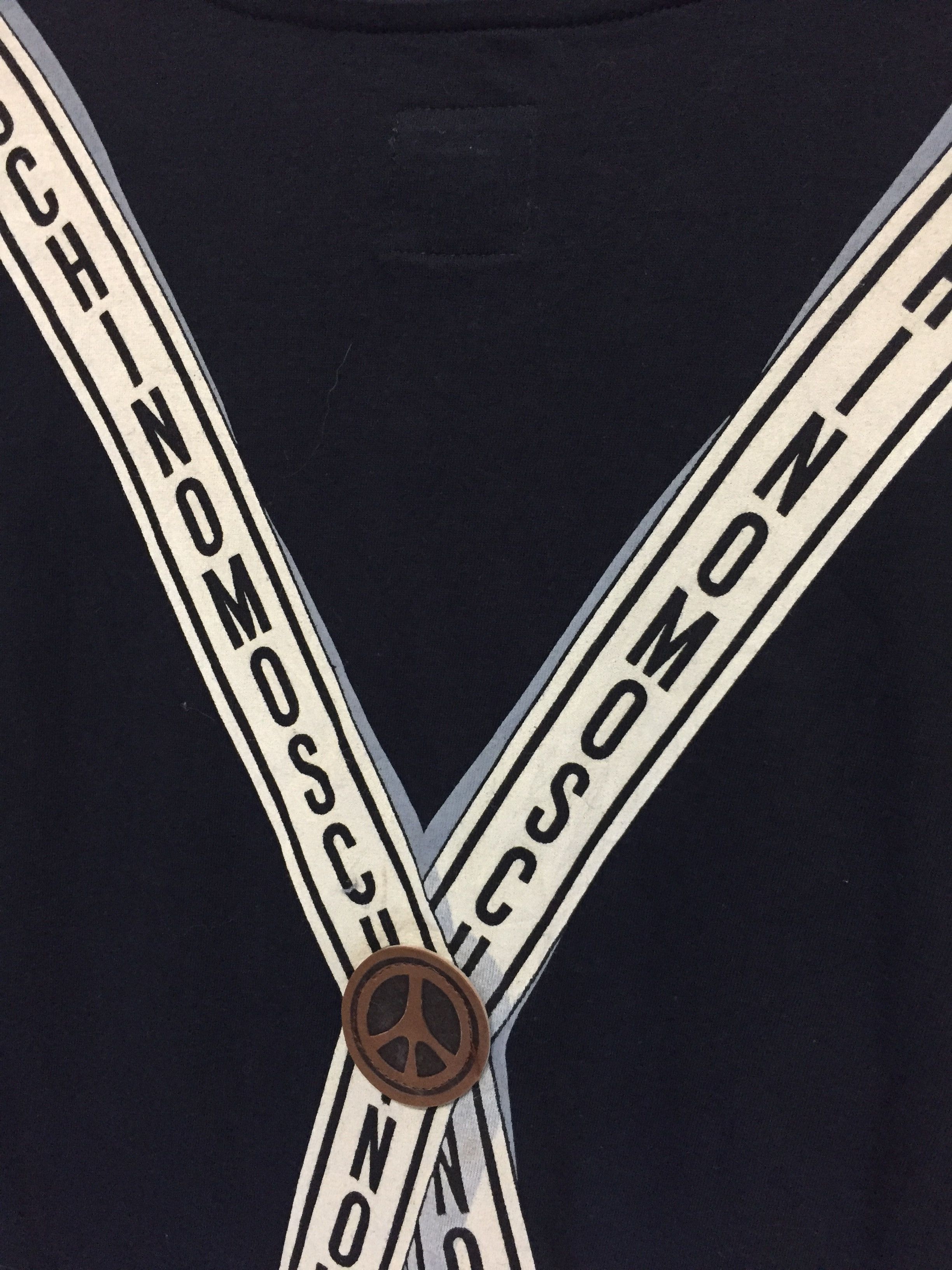 Moschino 90's Moschino braces/Suspenders logo tee Size US L / EU 52-54 / 3 - 5 Thumbnail