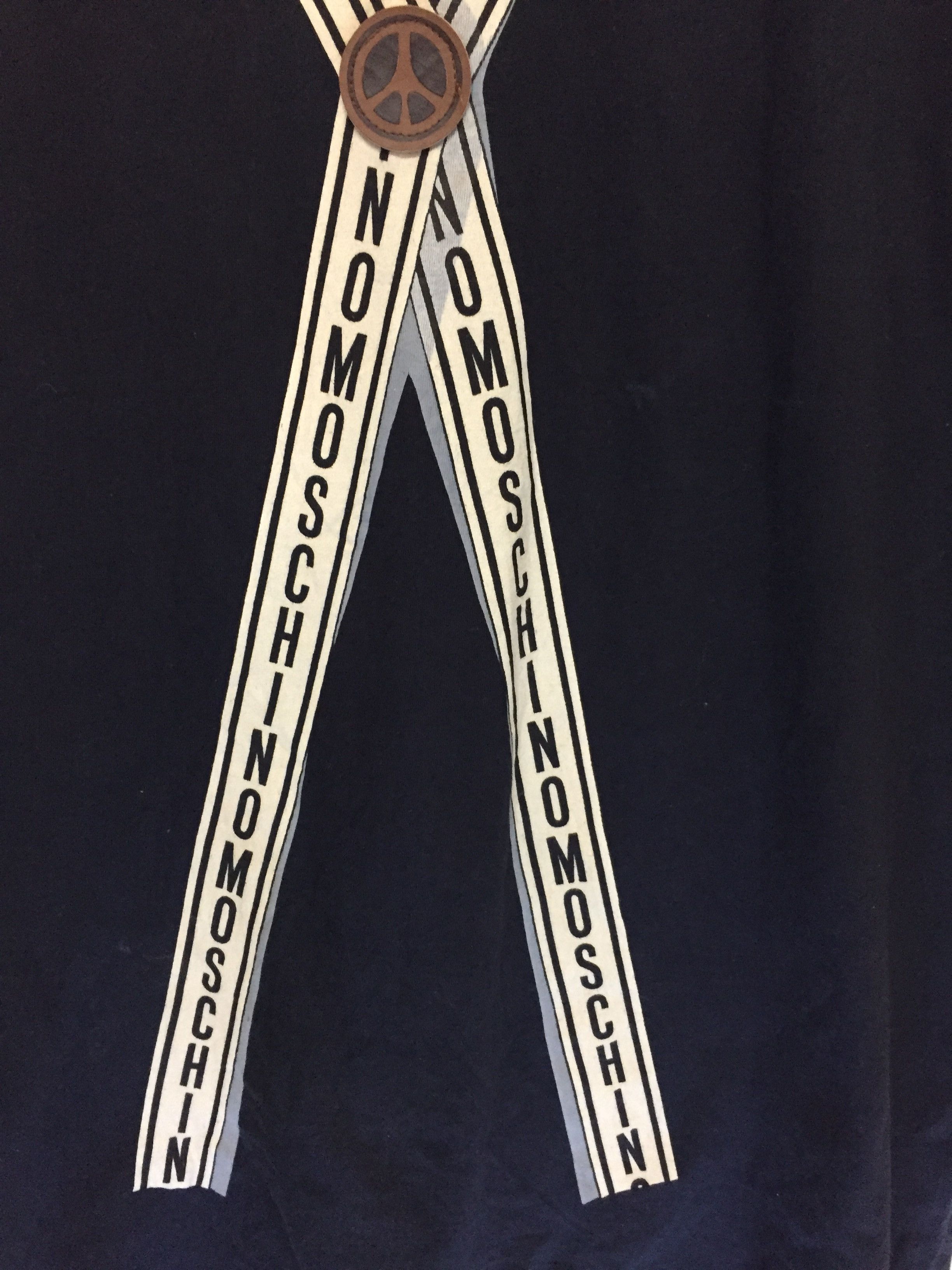 Moschino 90's Moschino braces/Suspenders logo tee Size US L / EU 52-54 / 3 - 4 Thumbnail
