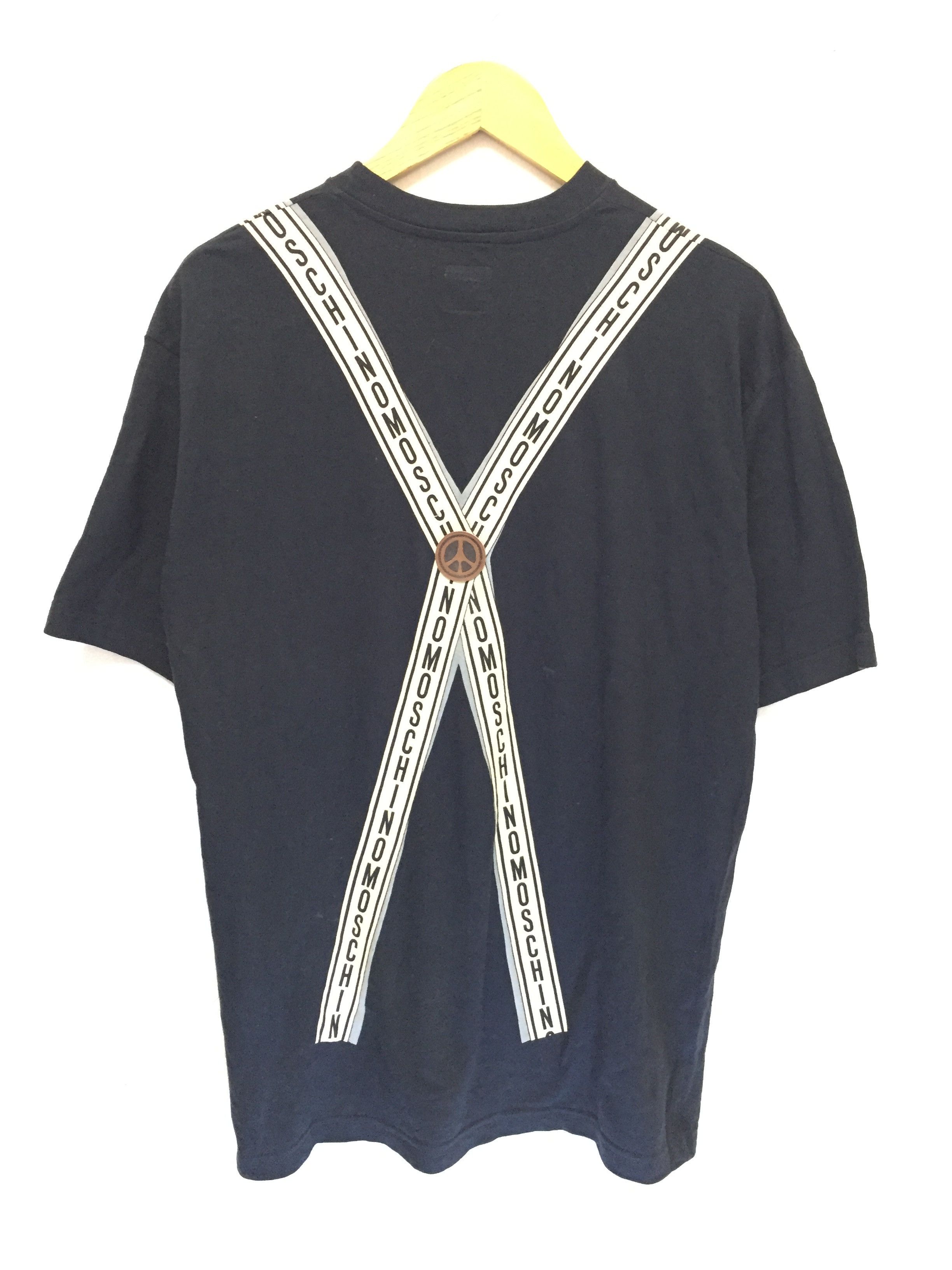 Moschino 90's Moschino braces/Suspenders logo tee Size US L / EU 52-54 / 3 - 2 Thumbnail