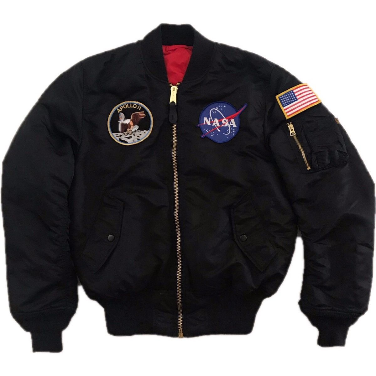 Alpha Industries Alpha Industries NASA black APOLLO MA-1 FLIGHT JACKET ...