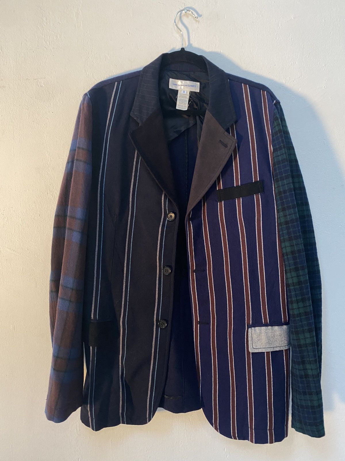 Comme des Garcons SHIRT Stripes and Tartans Blazer Size 52R - 1 Thumbnail