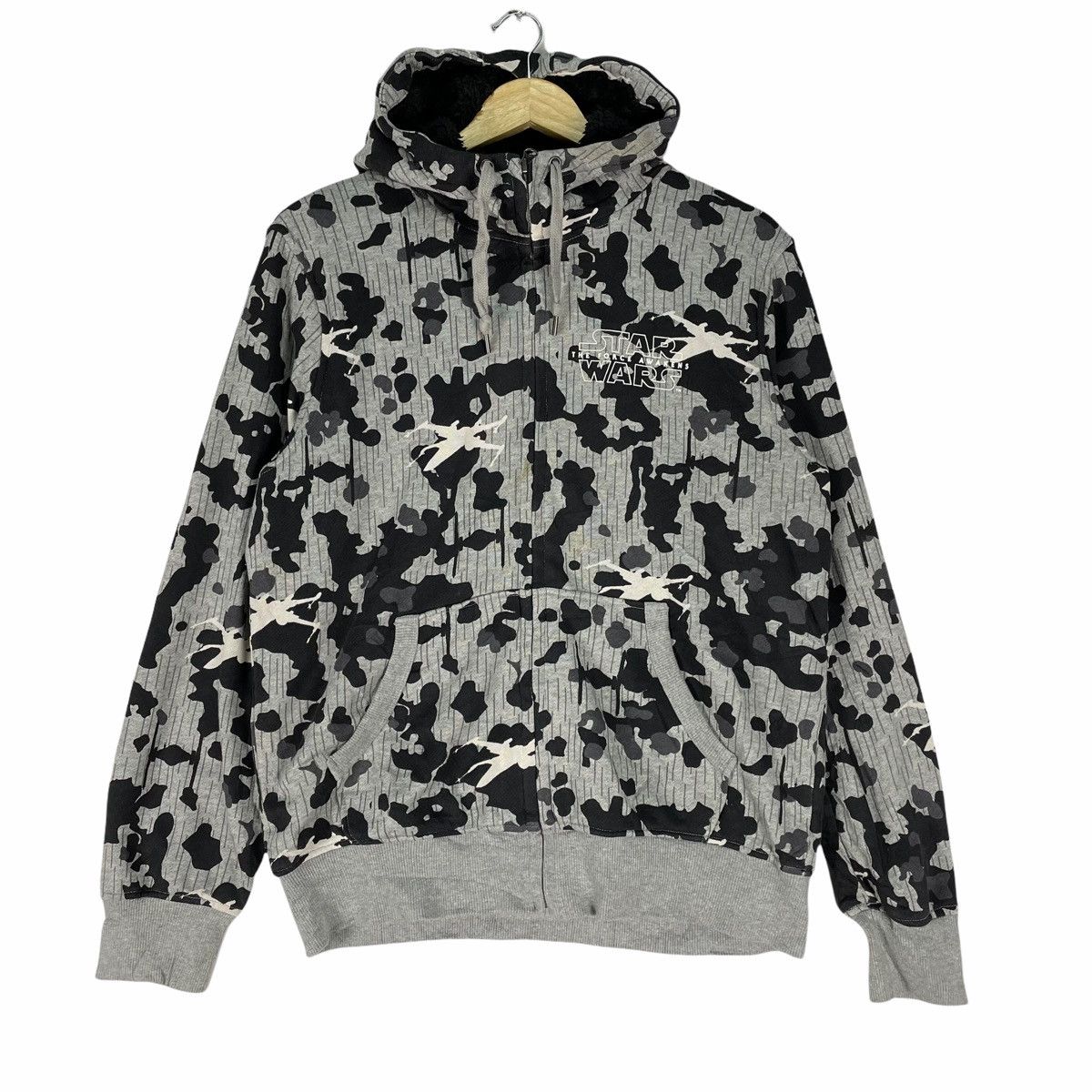 Star Wars 🌟STAR WARS The Force Awakens Hoodie Camo Sherpa Sweatshirt Size US L / EU 52-54 / 3 - 2 Thumbnail