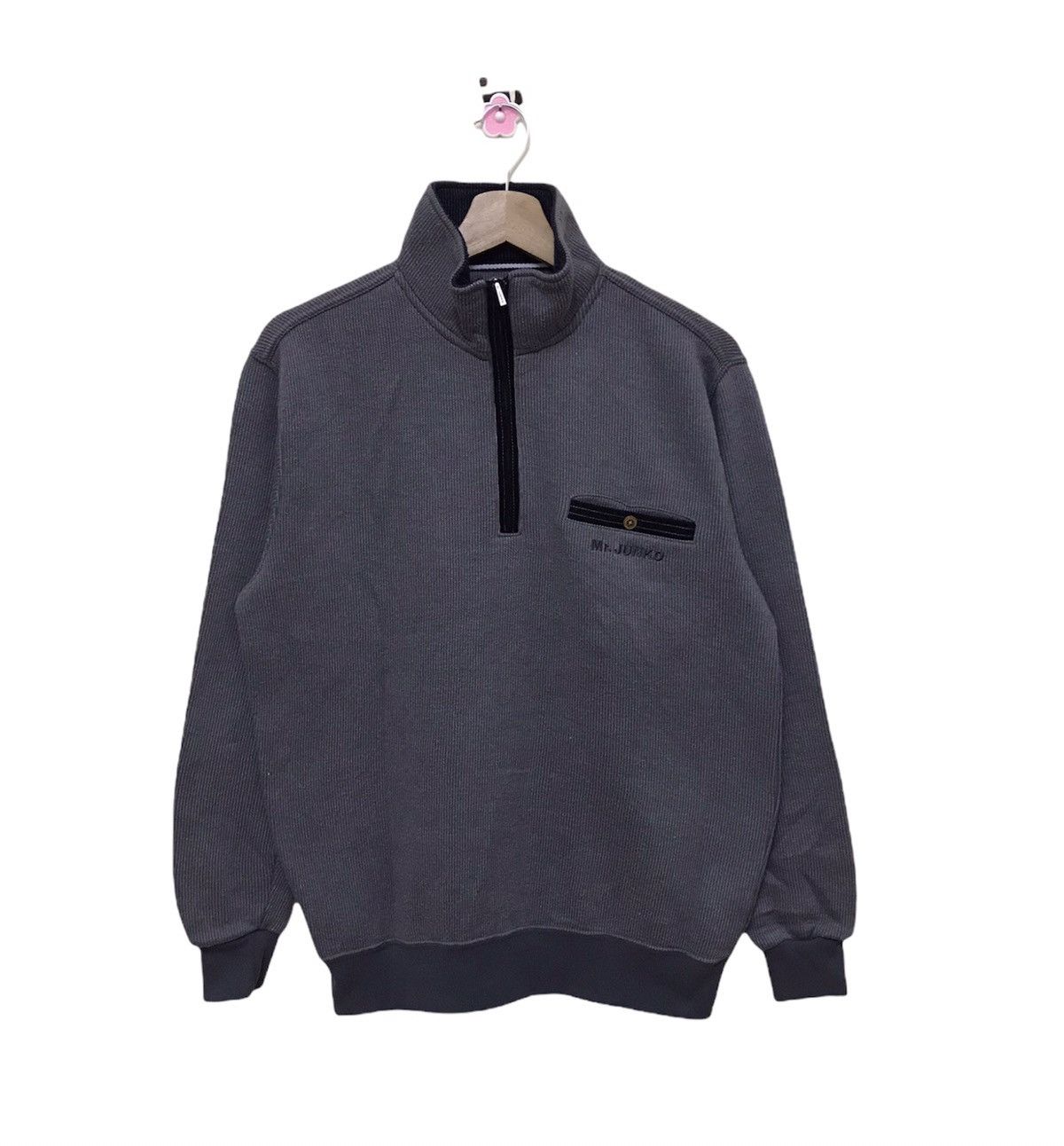 Japanese Brand × Mr. Junko Vintage Mr Junko Japanese Brand Sweatshirt Half Zip Size US M / EU 48-50 / 2 - 1 Thumbnail