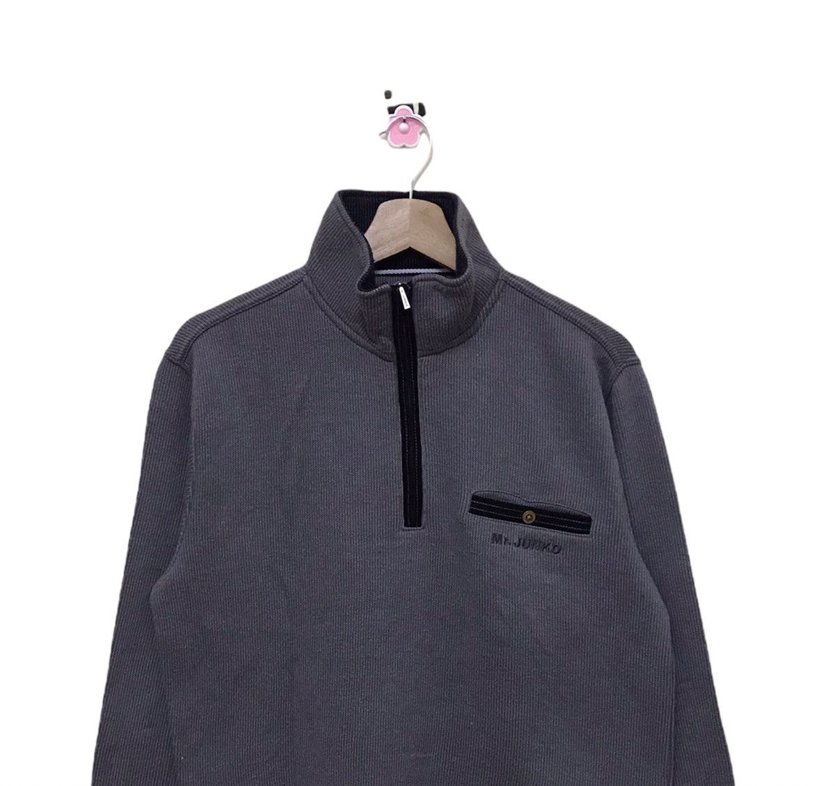 Japanese Brand × Mr. Junko Vintage Mr Junko Japanese Brand Sweatshirt Half Zip Size US M / EU 48-50 / 2 - 2 Thumbnail