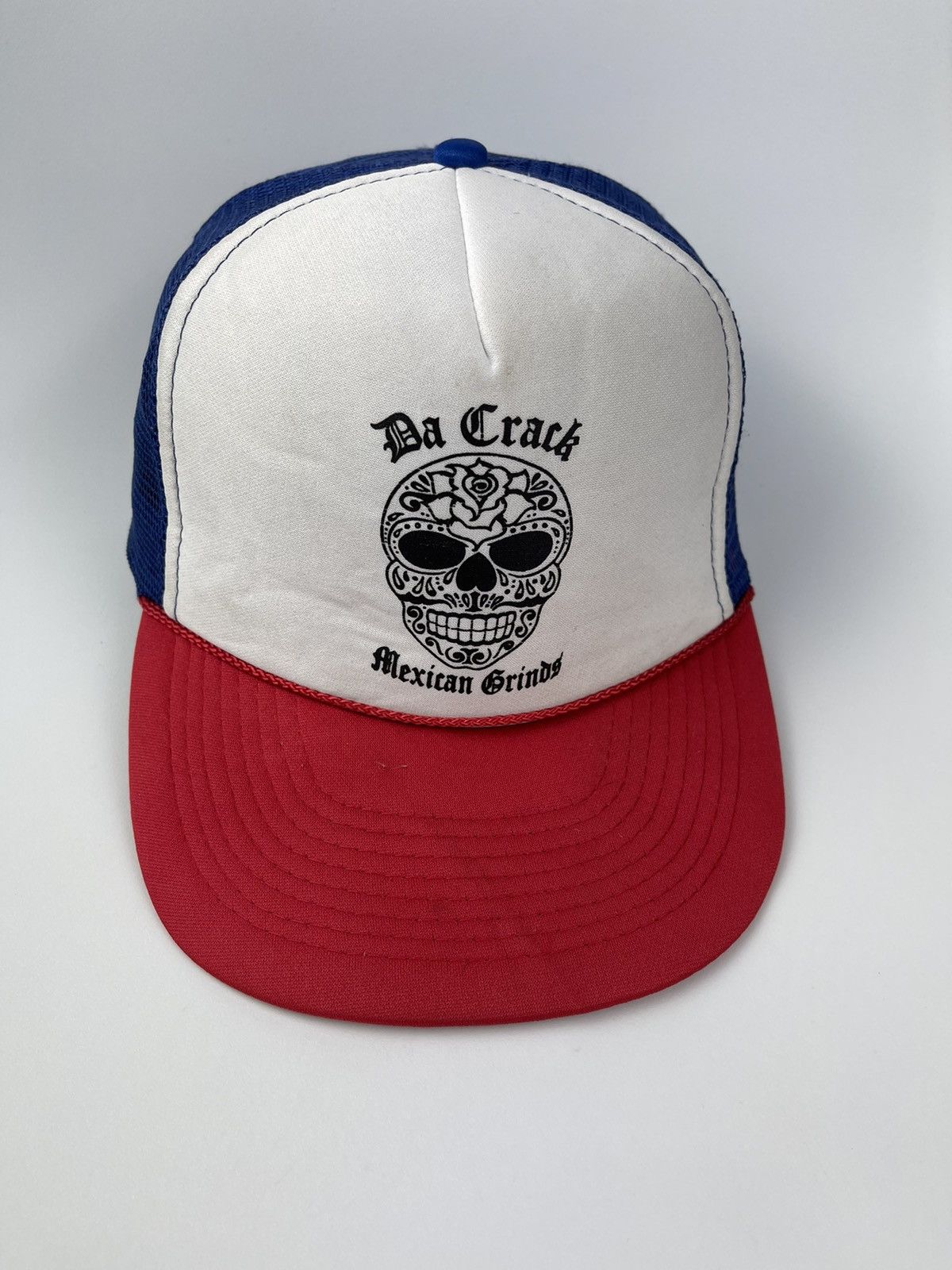 If Six Was Nine Crack Mexican Grind Skull print by Otto Trucker Hat Size ONE SIZE - 1 Thumbnail
