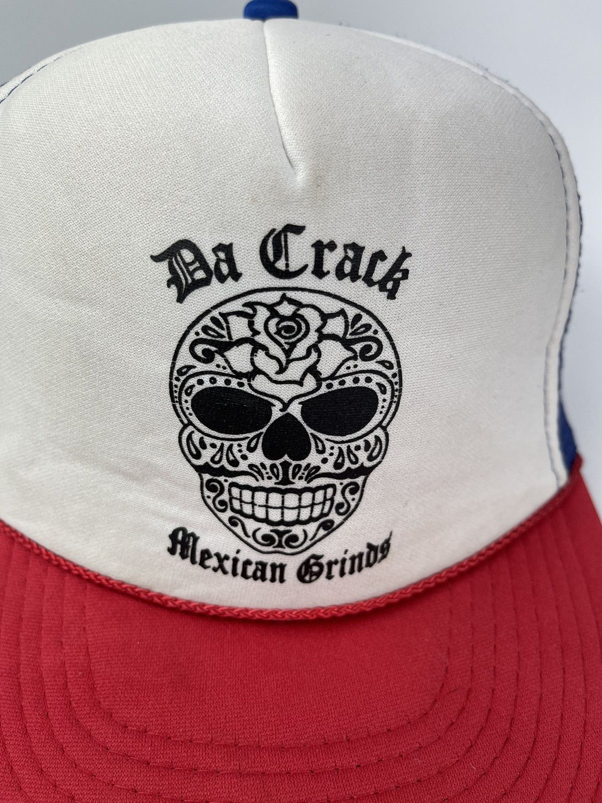 If Six Was Nine Crack Mexican Grind Skull print by Otto Trucker Hat Size ONE SIZE - 4 Thumbnail
