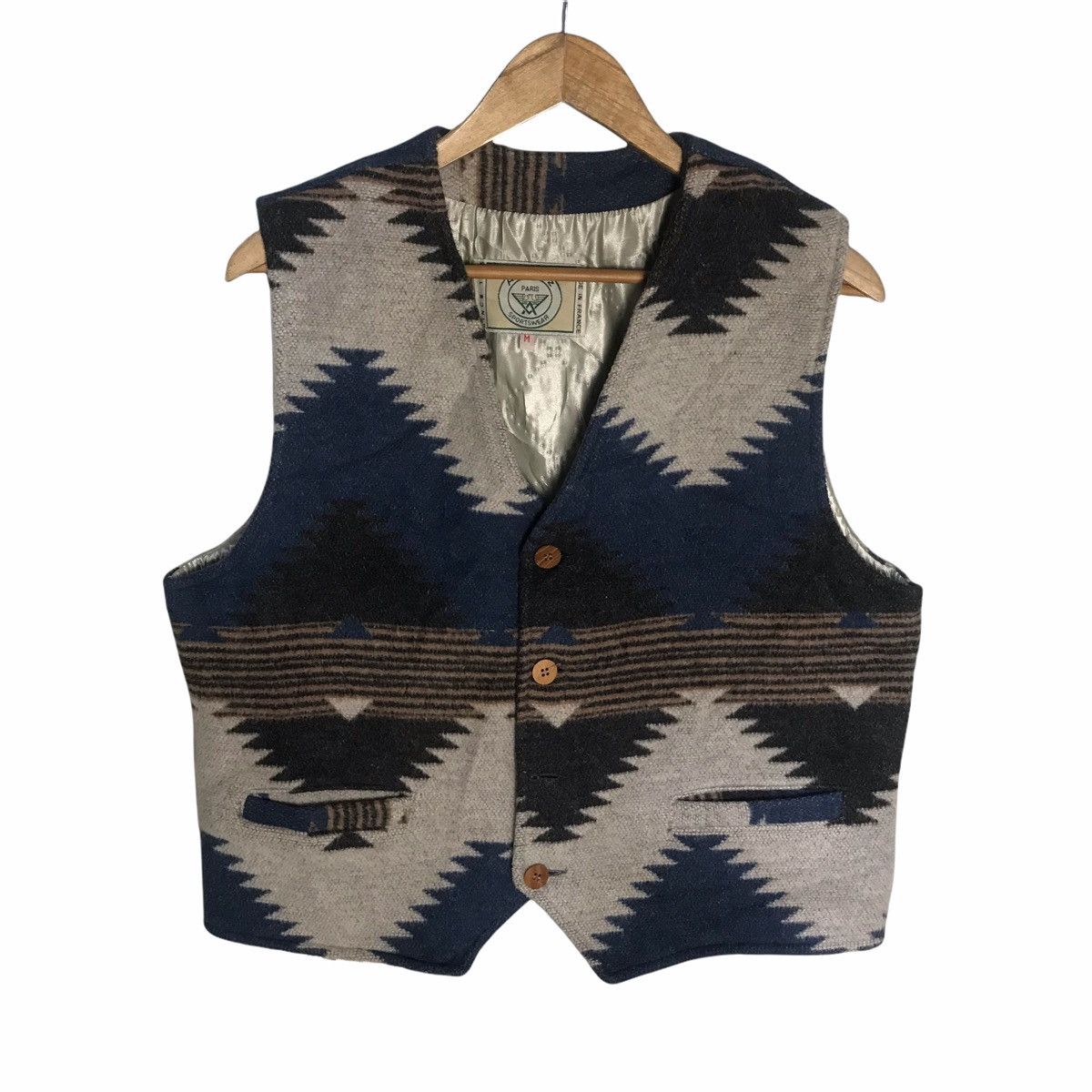 Designer × Vintage Vintage avanez sportwear paris wool navajo vest jacket Size US M / EU 48-50 / 2 - 1 Thumbnail