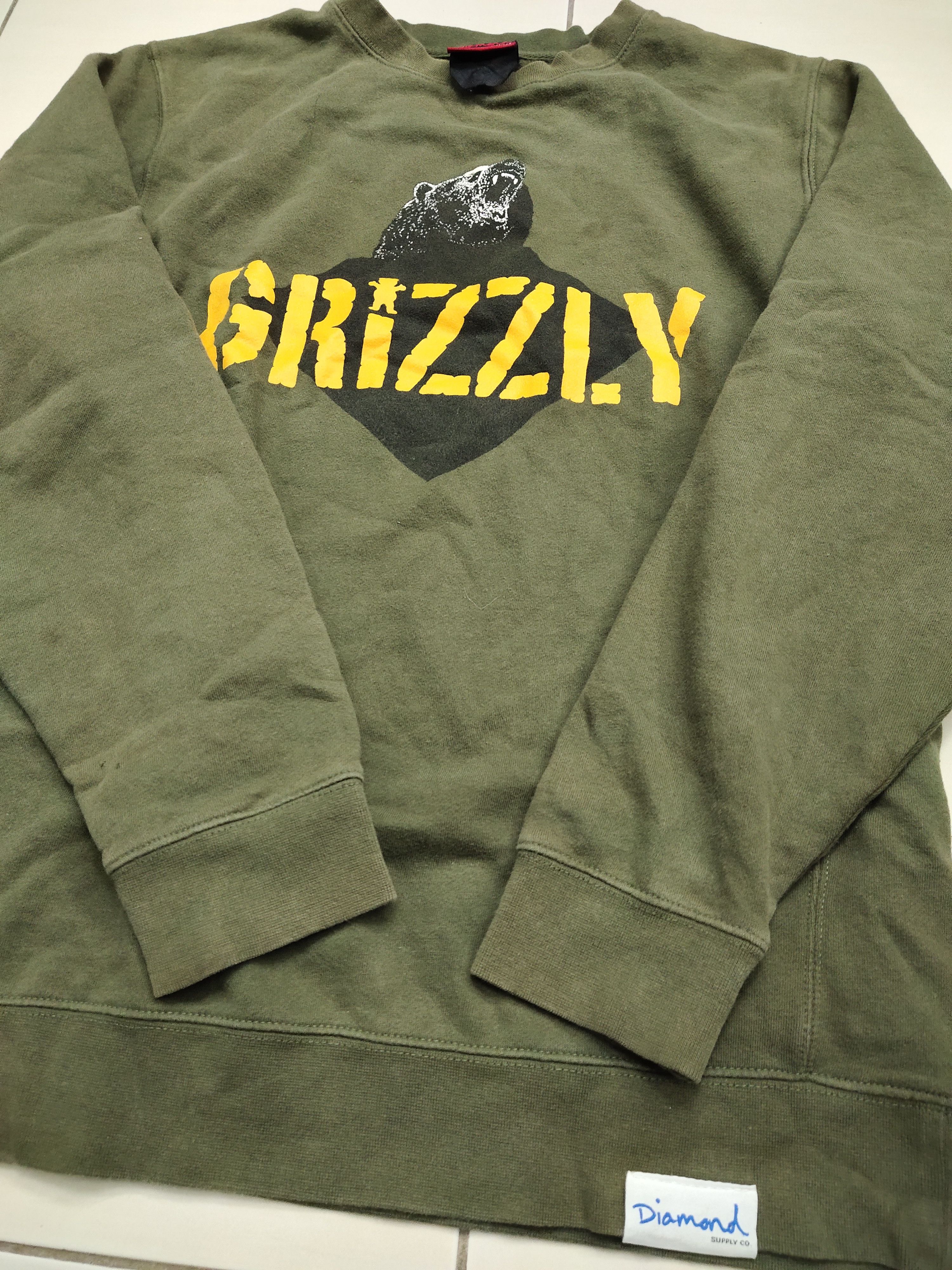 Diamond Supply Co. Vintage Diamond Supply X Grizzly Sweatshirt Size US L / EU 52-54 / 3 - 2 Thumbnail