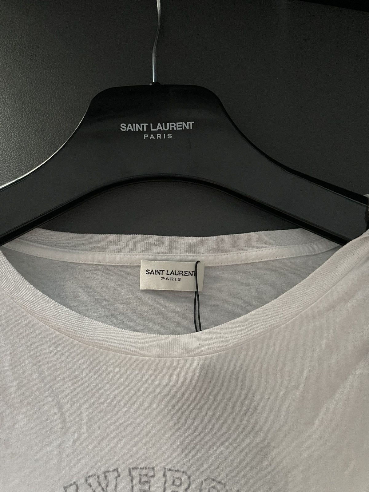 Hedi Slimane × Saint Laurent Paris × Yves Saint Laurent Super Runway Limited Edition Universite White Tee T-shirt Size US L / EU 52-54 / 3 - 8 Thumbnail