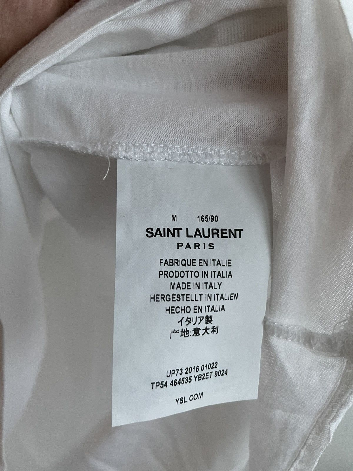 Hedi Slimane × Saint Laurent Paris × Yves Saint Laurent Super Runway Limited Edition Universite White Tee T-shirt Size US L / EU 52-54 / 3 - 7 Thumbnail