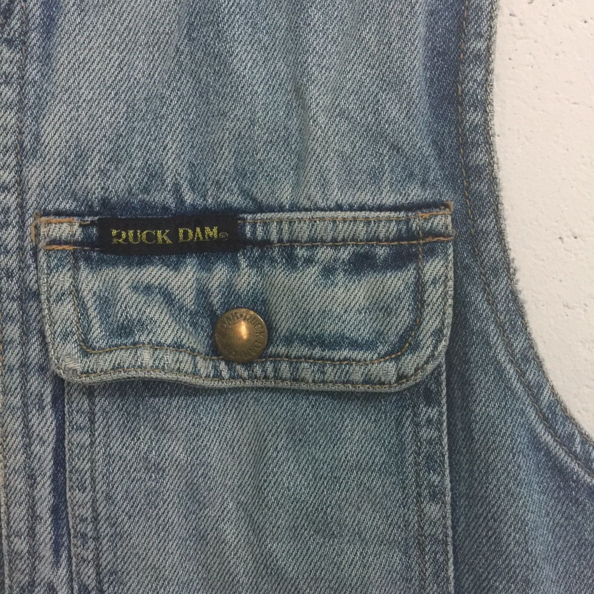 Japanese Brand HIGH DASH Utilities Multi Pocket Denim Jeans Vest Size US L / EU 52-54 / 3 - 10 Thumbnail