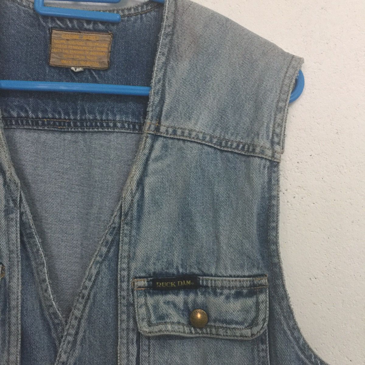 Japanese Brand HIGH DASH Utilities Multi Pocket Denim Jeans Vest Size US L / EU 52-54 / 3 - 7 Thumbnail