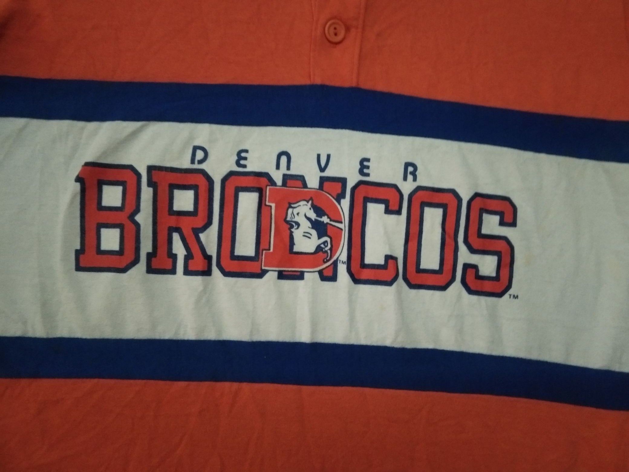 NFL × Vintage VTG 80s 90s Nutmeg x NFL Denver Broncos polo Made in USA Size US M / EU 48-50 / 2 - 1 Thumbnail