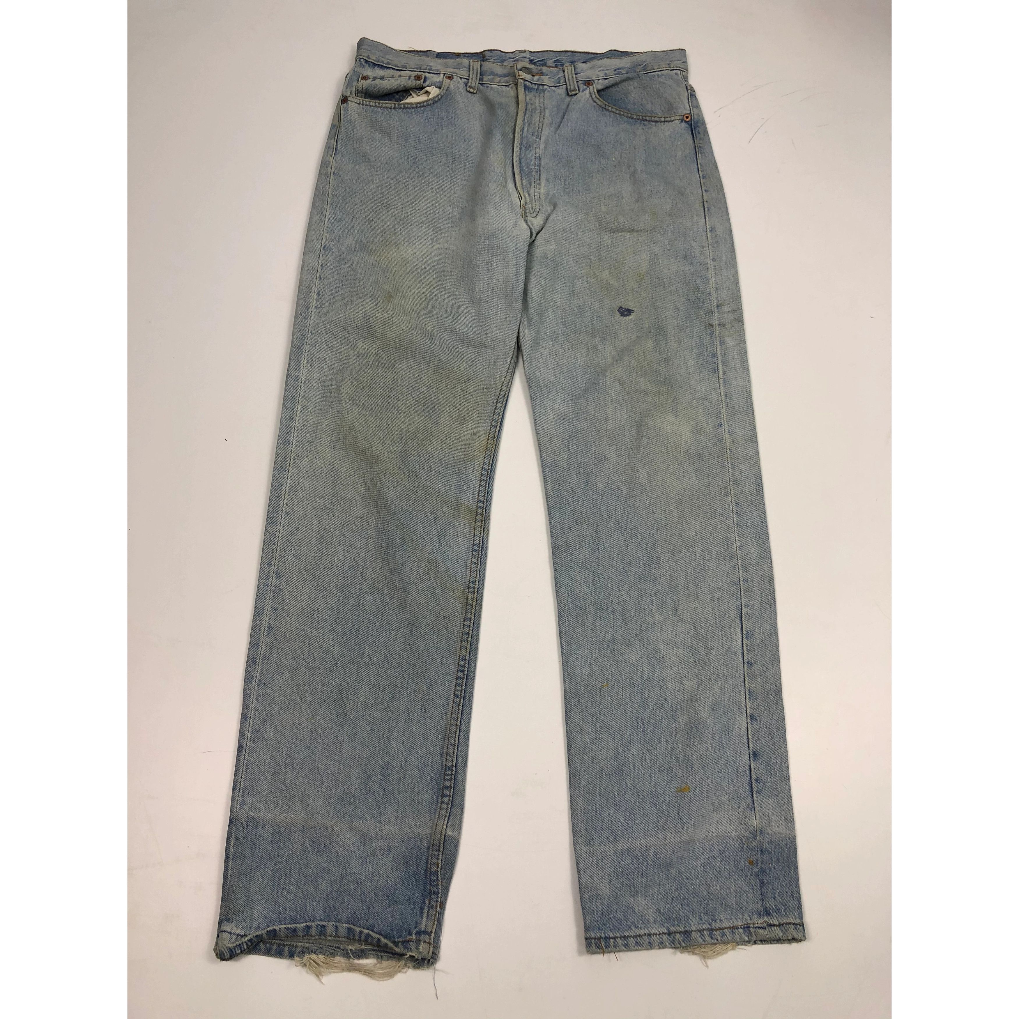 Levi's Vintage 90s Levis 501 Sun Faded Made in Usa Size US 37 - 1 Thumbnail