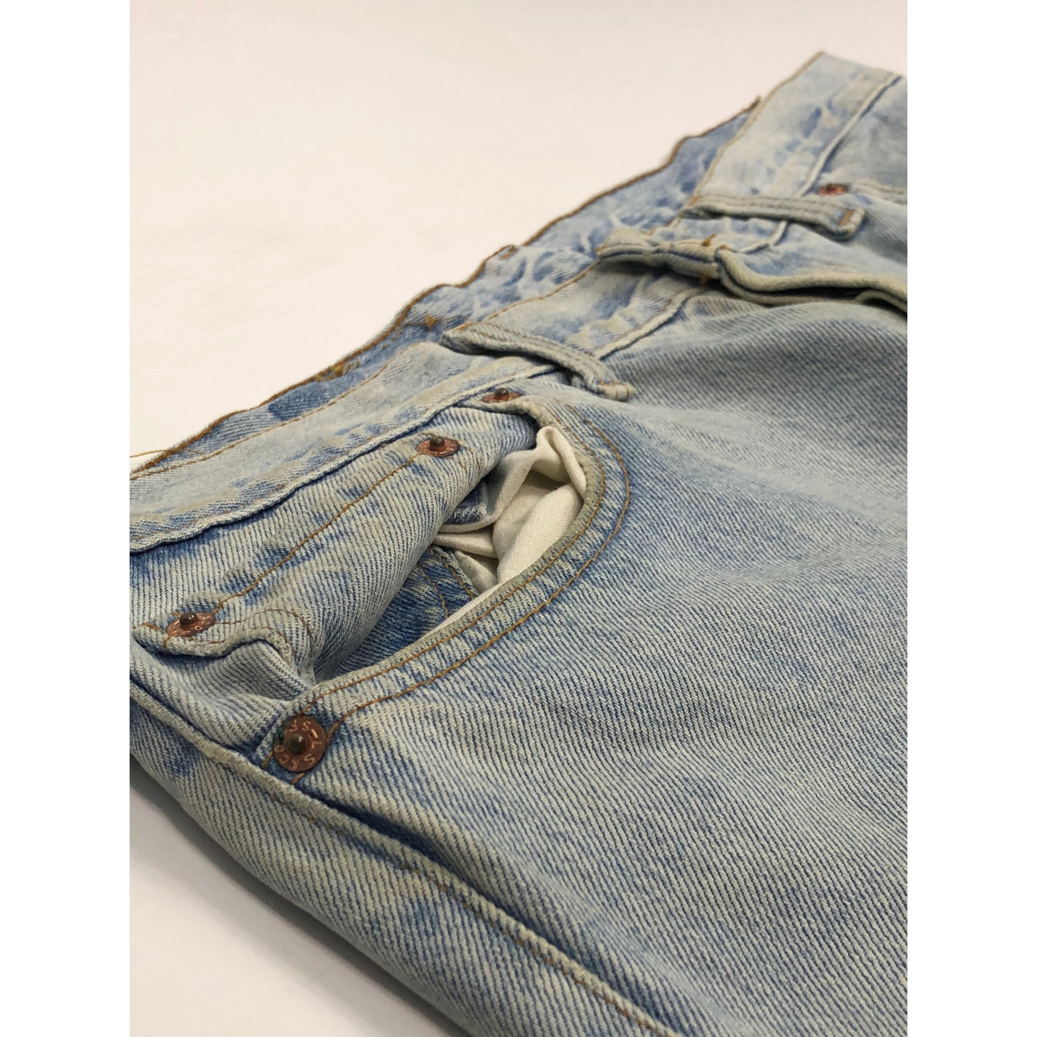 Levi's Vintage 90s Levis 501 Sun Faded Made in Usa Size US 37 - 7 Thumbnail