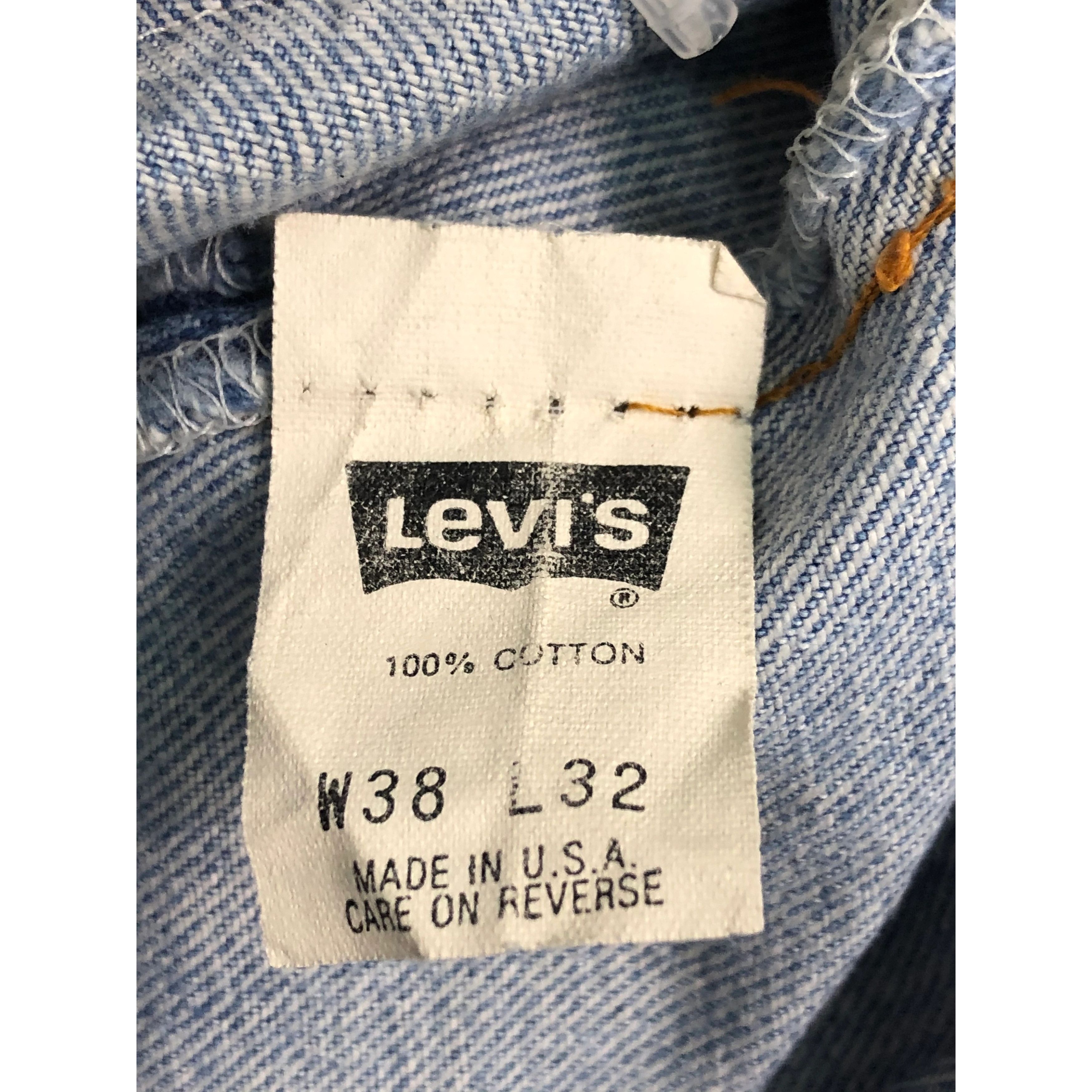 Levi's Vintage 90s Levis 501 Sun Faded Made in Usa Size US 37 - 5 Thumbnail