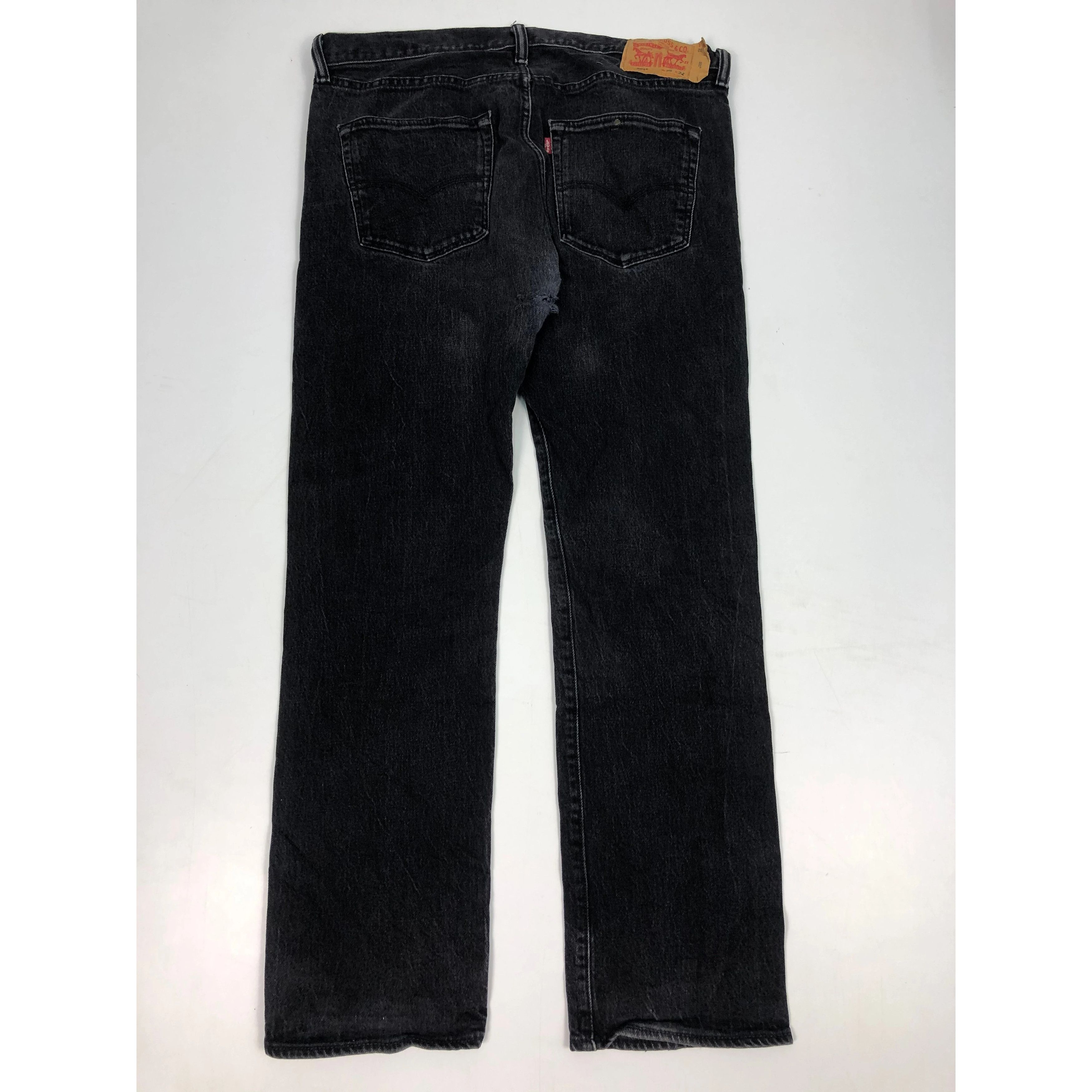 Levi's × Vintage Vintage 90s Levis 501 Superblack Faded Denim DP0087 Size US 36 / EU 52 - 3 Thumbnail
