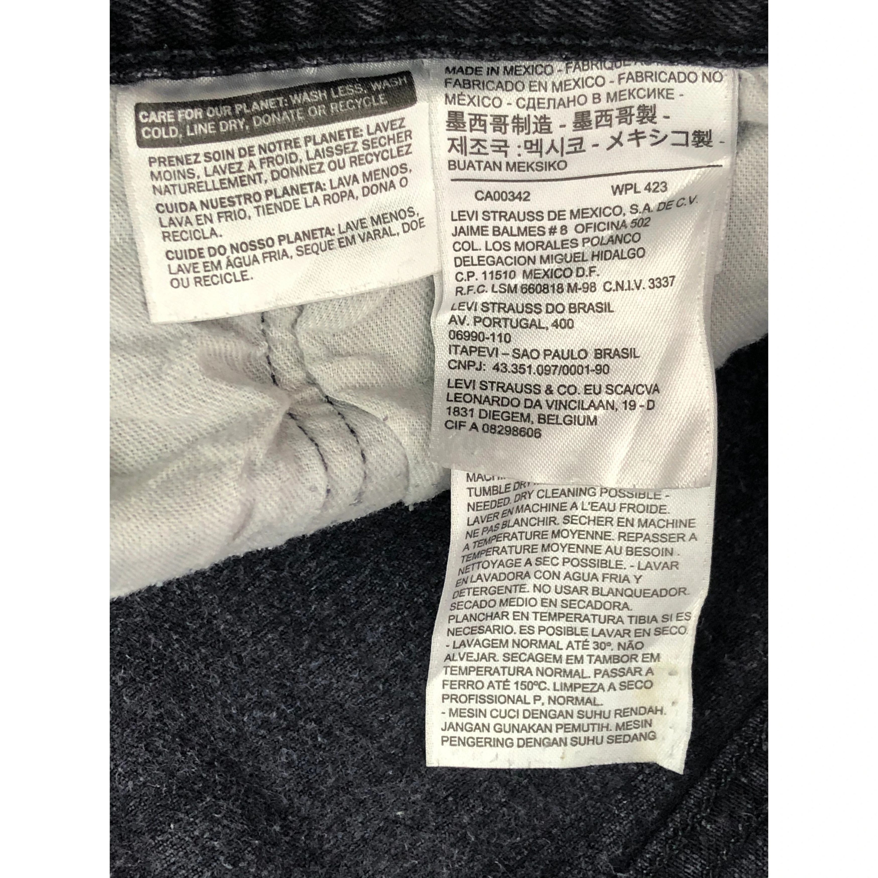 Levi's × Vintage Vintage 90s Levis 501 Superblack Faded Denim DP0087 Size US 36 / EU 52 - 6 Thumbnail
