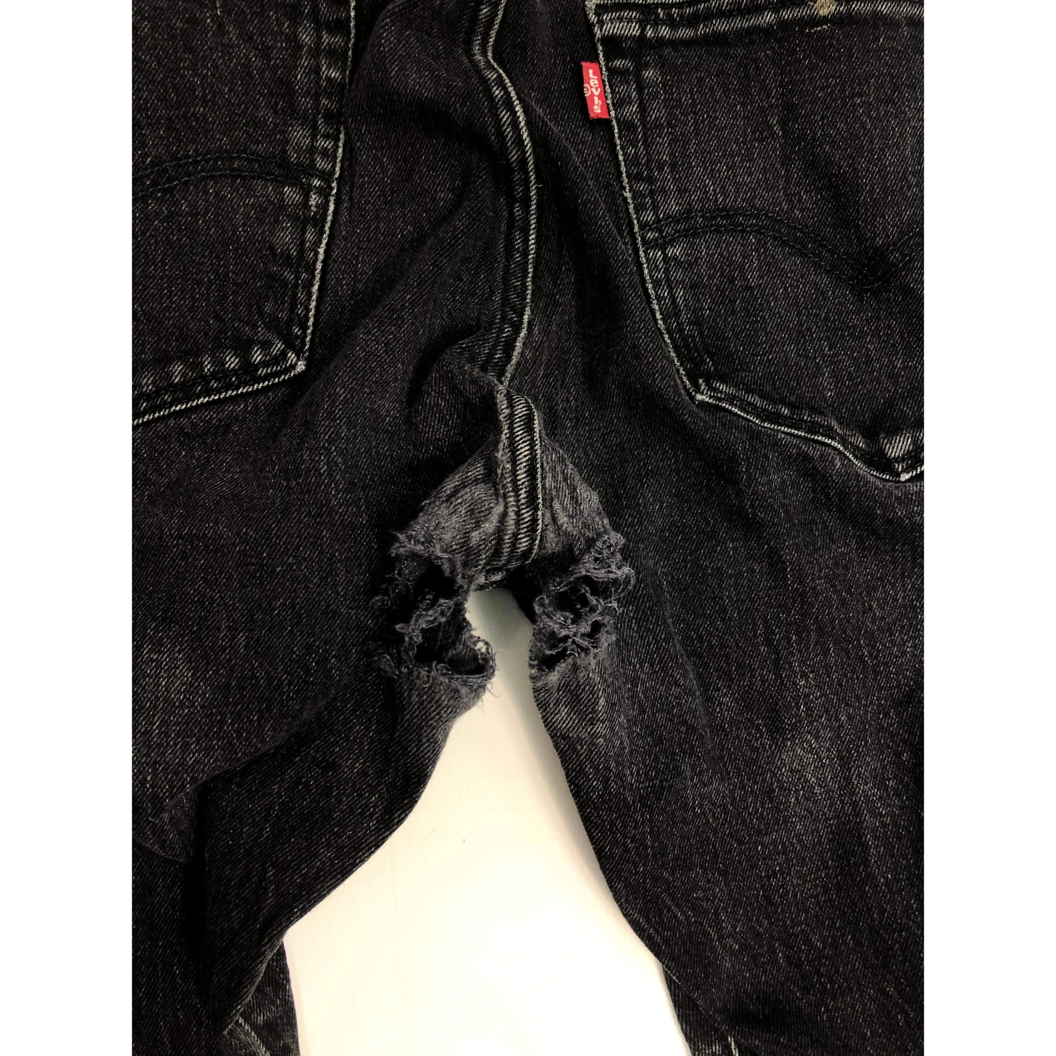 Levi's × Vintage Vintage 90s Levis 501 Superblack Faded Denim DP0087 Size US 36 / EU 52 - 8 Thumbnail
