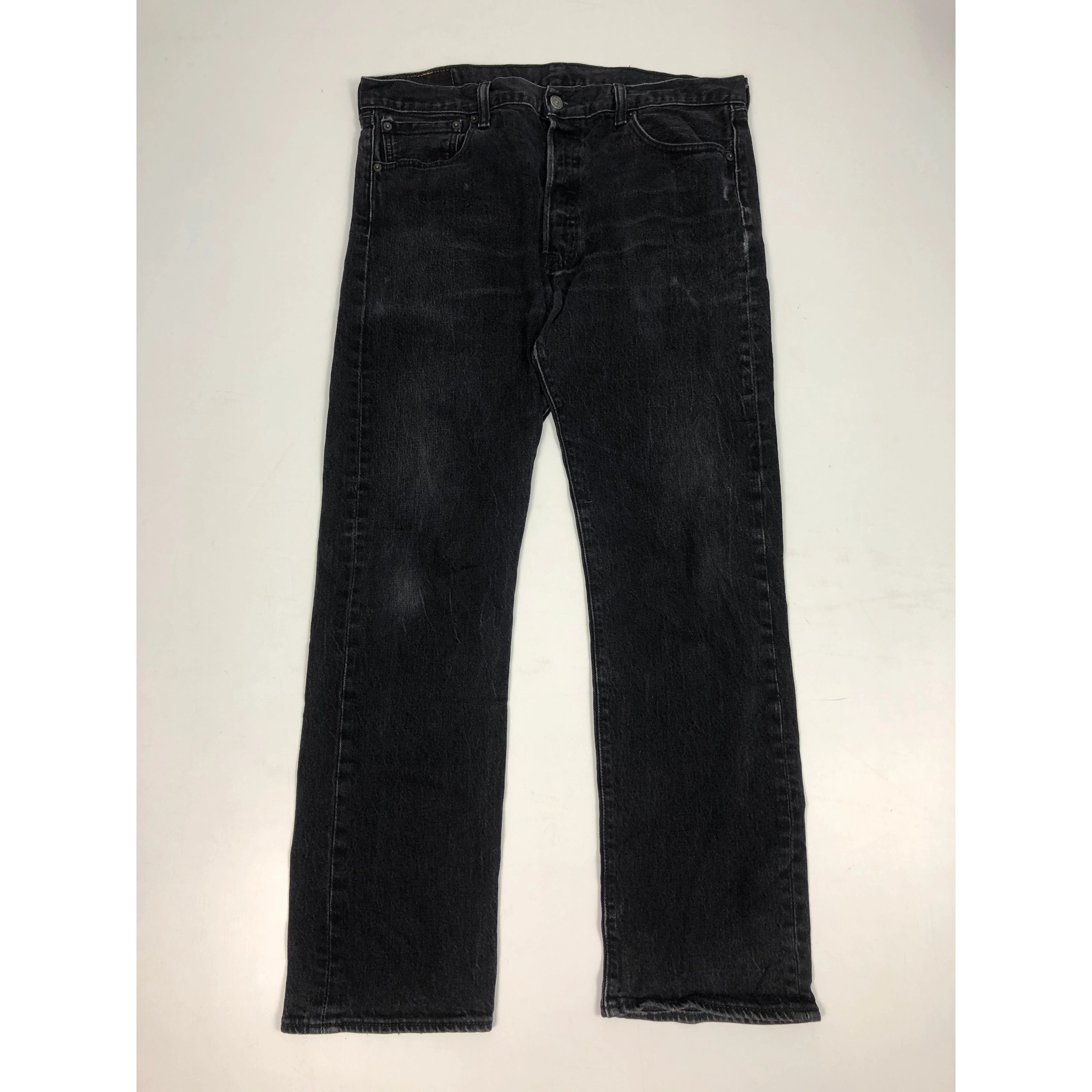 Levi's × Vintage Vintage 90s Levis 501 Superblack Faded Denim DP0087 Size US 36 / EU 52 - 1 Thumbnail
