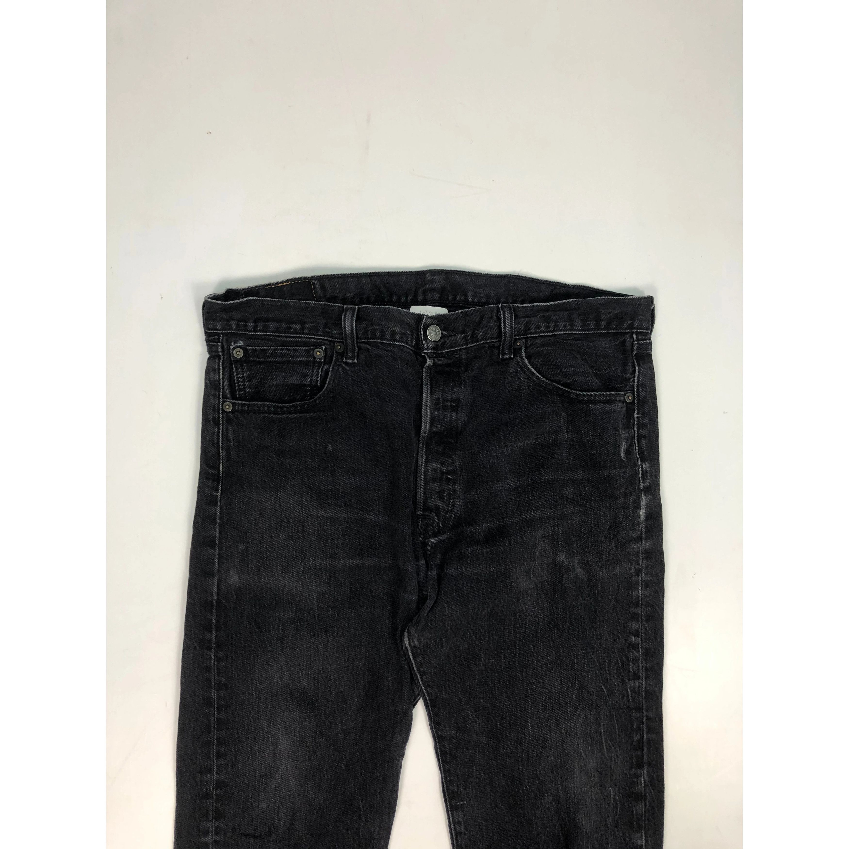 Levi's × Vintage Vintage 90s Levis 501 Superblack Faded Denim DP0087 Size US 36 / EU 52 - 2 Thumbnail