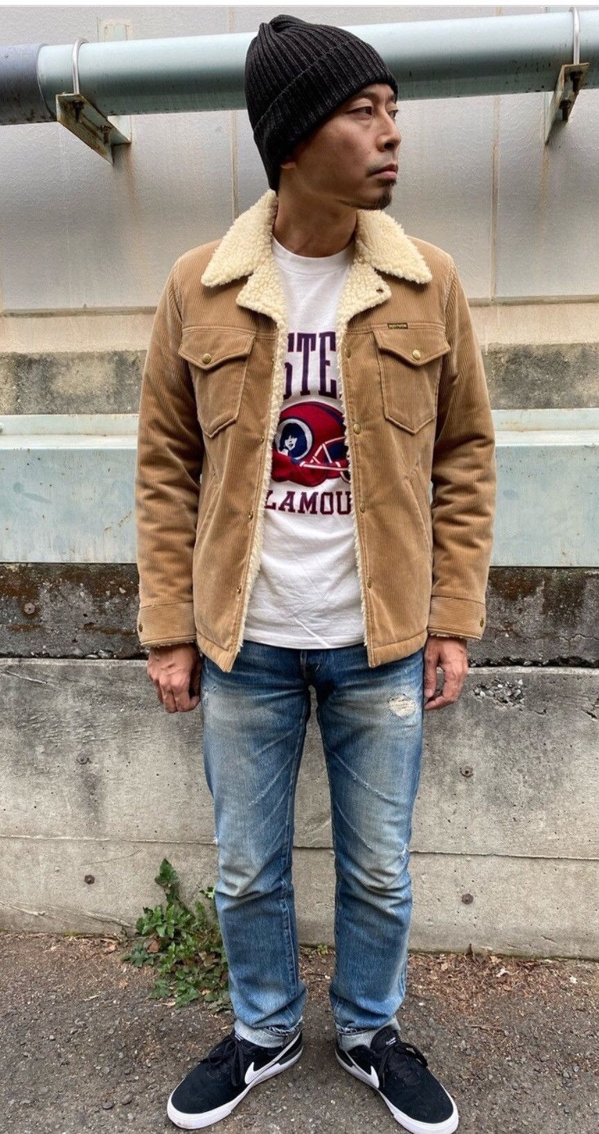 Wacko Maria Wacko Maria Beige Guilty Fuck Parties Corduroy Boa Jacket |  Grailed