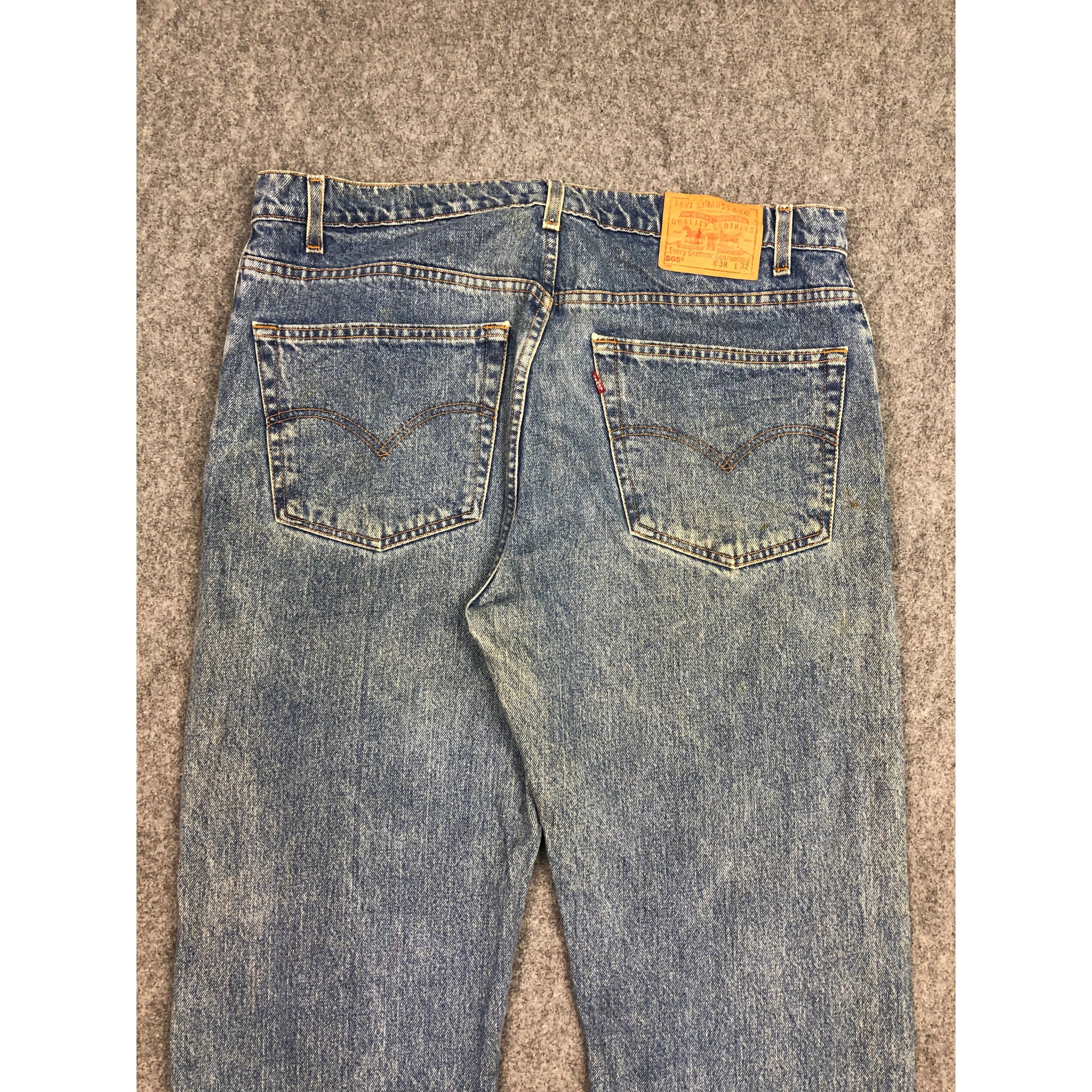 Levi's Vintage 90s Levis 505 Jeans Dirty Wash DP0460 Size US 39 - 4 Thumbnail