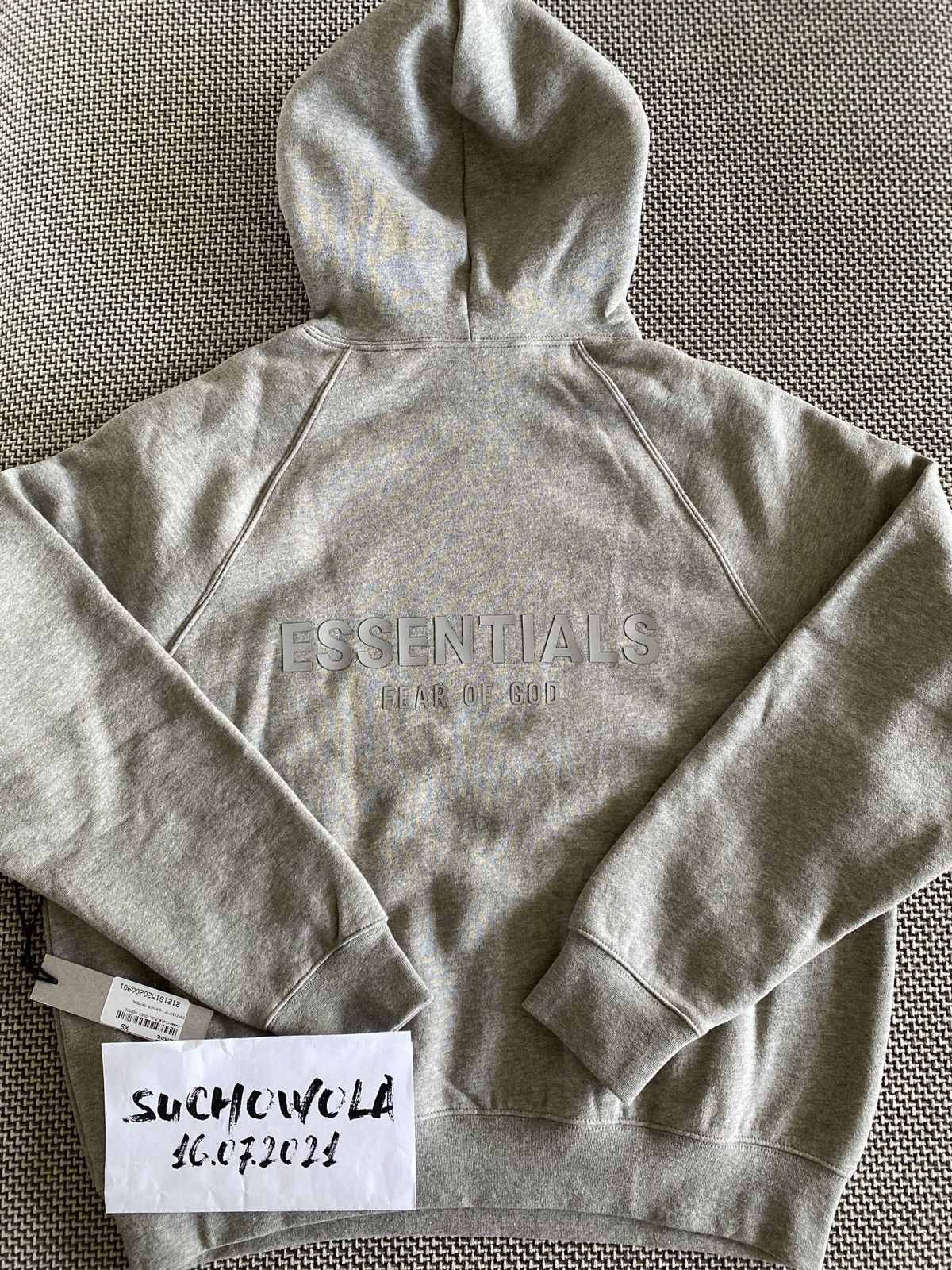 Fear of God Fear Of God Essentials Dark Heather Oatmeal Hoodie Grailed