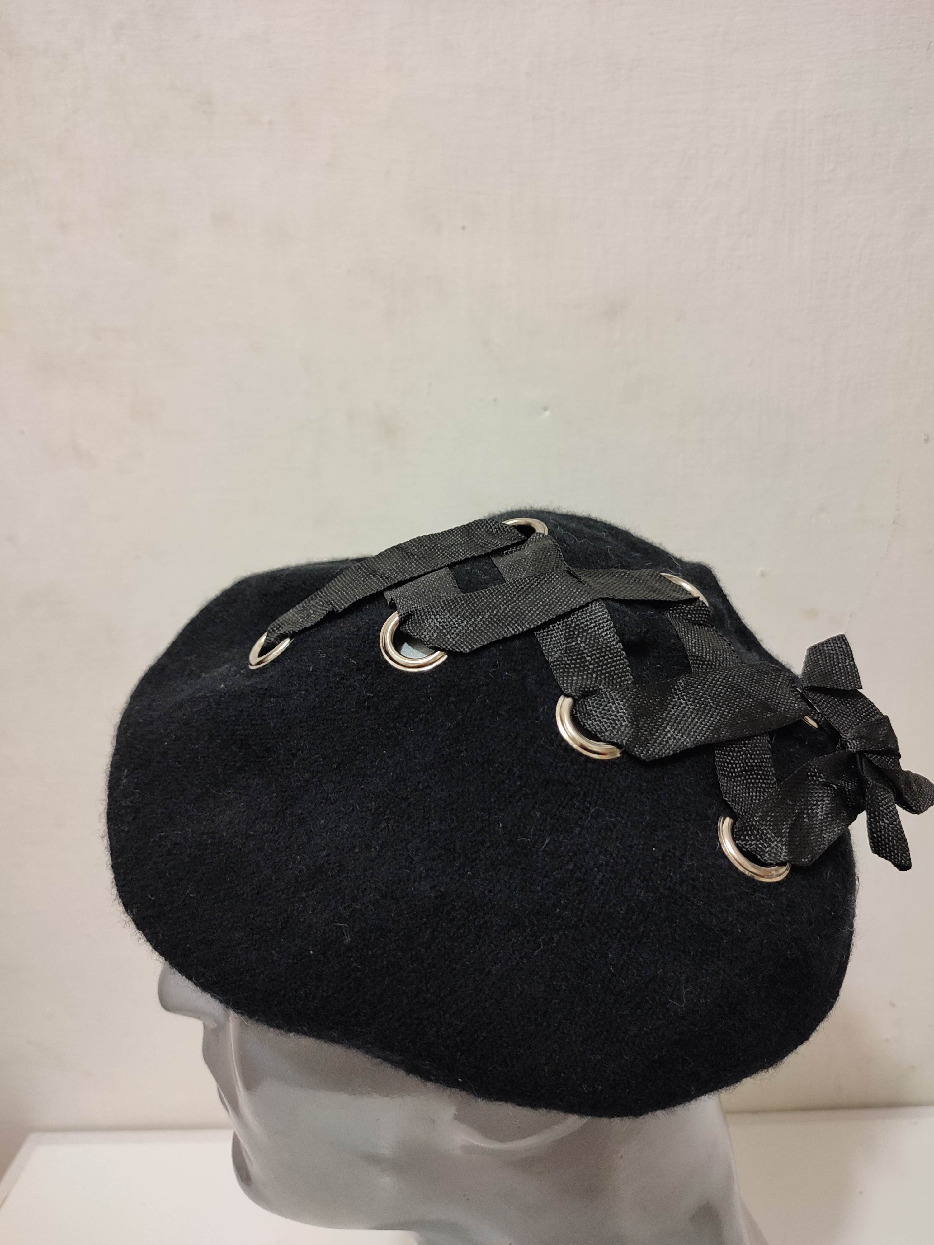 Other Unknown Japanese Barret Hats Nice Design Laces Bondage Punk Size ONE SIZE - 2 Thumbnail