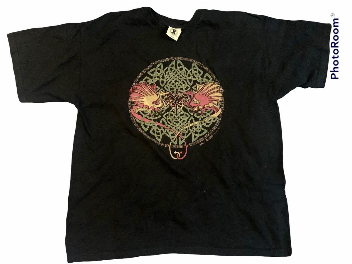Vintage 90s Keltic Dragons by Jen Delyth Tshirt
