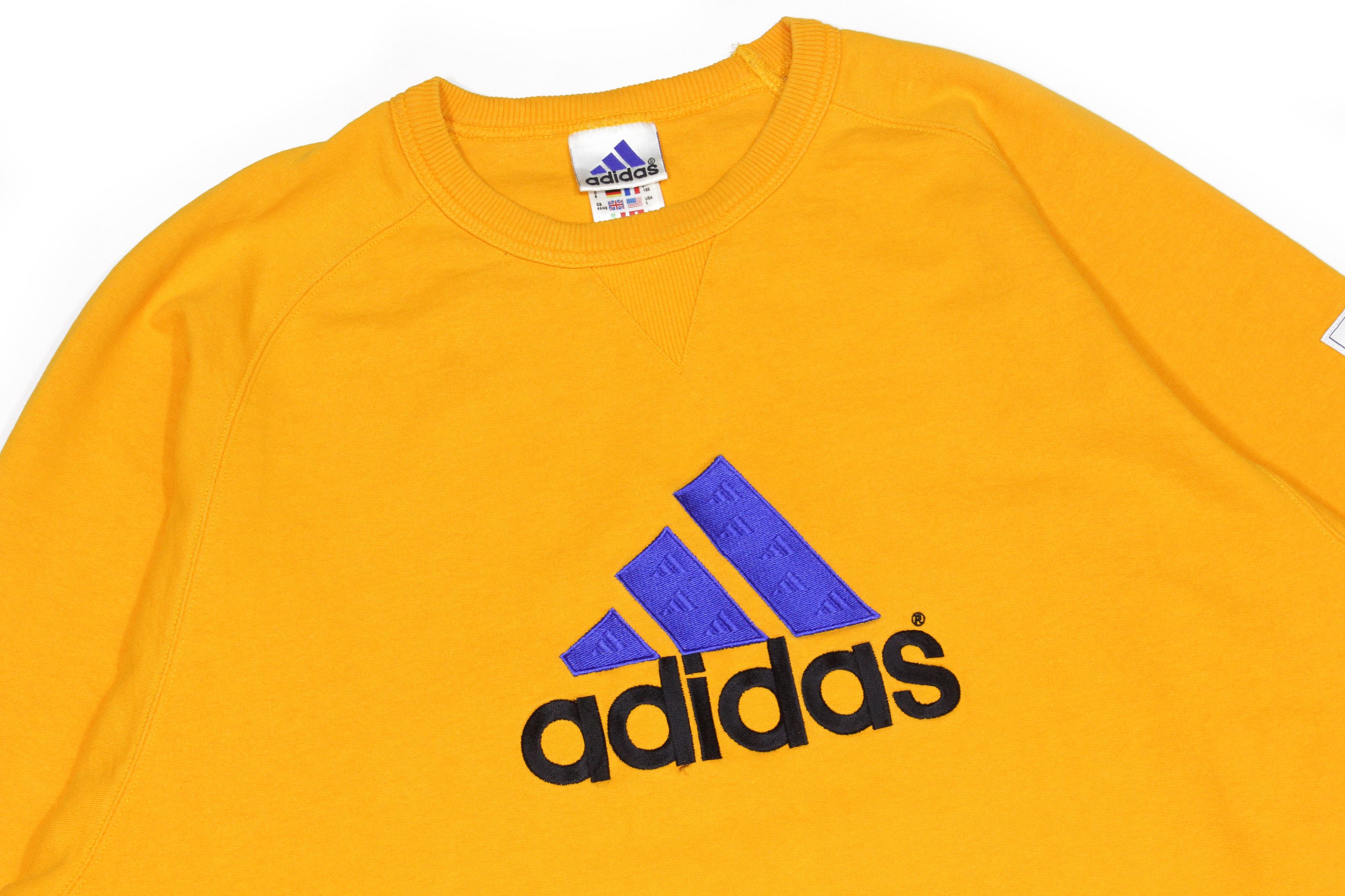 Adidas 90S Big Logo Embroidered Baggy Sweatshirt Size US L / EU 52-54 / 3 - 3 Thumbnail