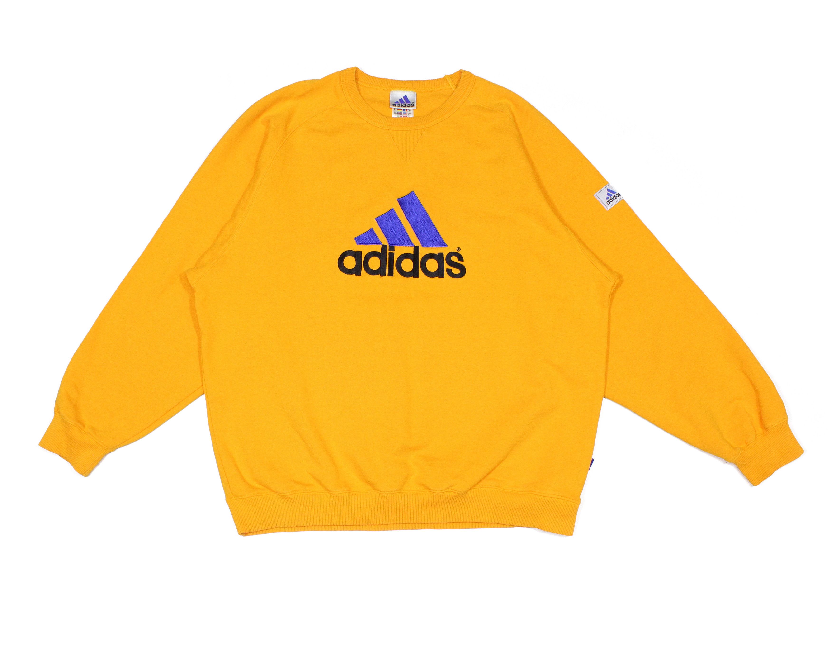 Adidas 90S Big Logo Embroidered Baggy Sweatshirt Size US L / EU 52-54 / 3 - 1 Thumbnail