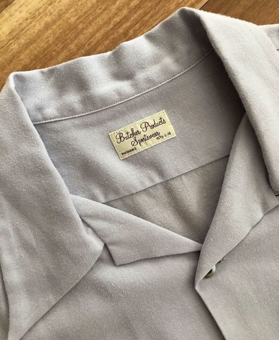 Tenderloin Timeworn Clothing Rayon Shirt M. Blue Grailed