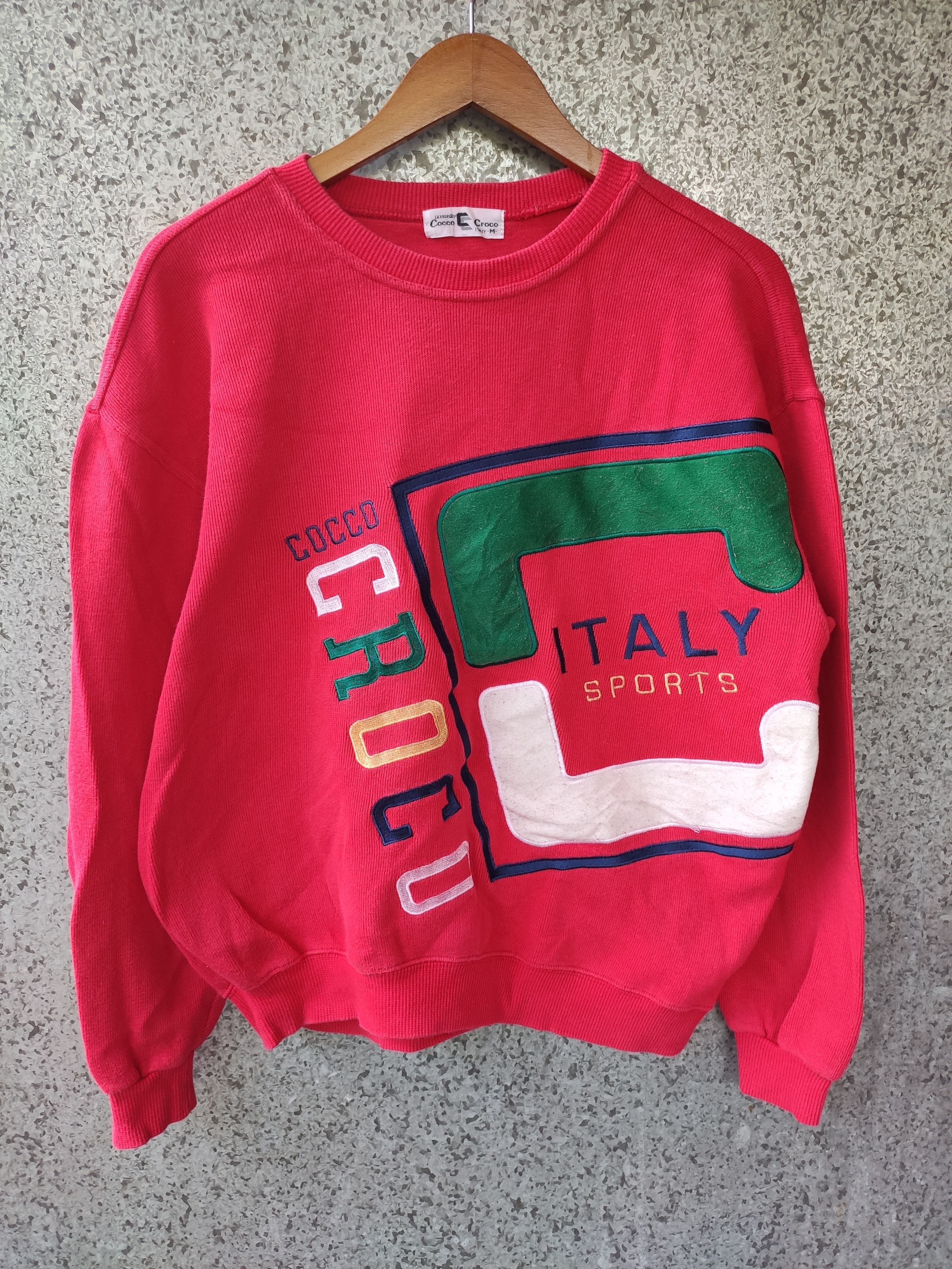 Designer Cocco Croco Sweatshirt spell out multi colour Size US M / EU 48-50 / 2 - 1 Thumbnail