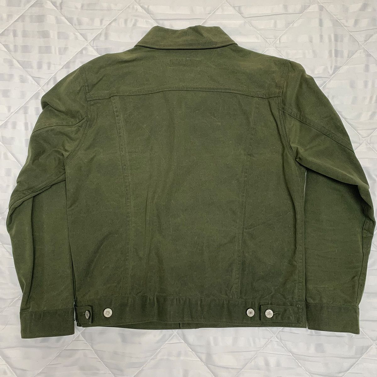 Gustin Gustin Olive Waxed Cotton Trucker Jacket Size US M / EU 48-50 / 2 - 2 Preview