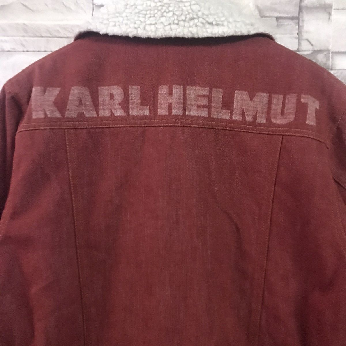 Japanese Brand Karl Helmut Denim Jacket Sherpa Size US M / EU 48-50 / 2 - 7 Thumbnail
