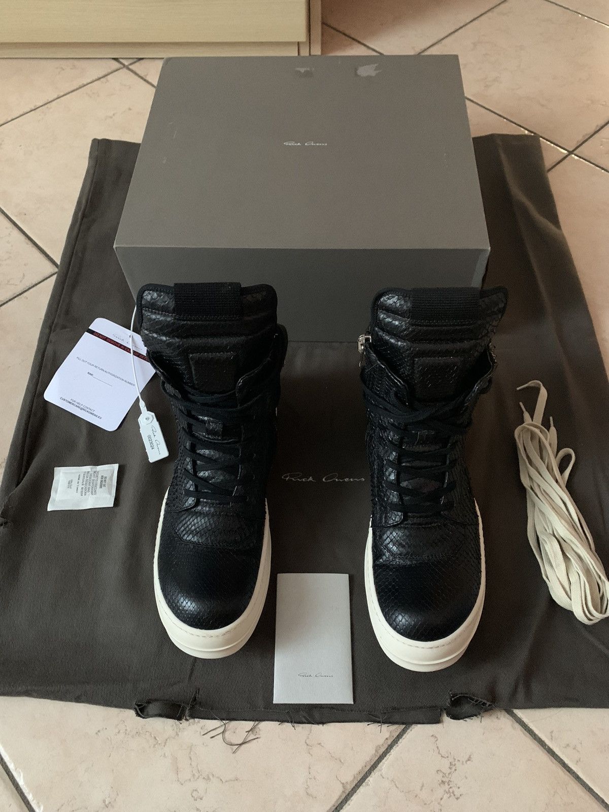Rick Owens RICK OWENS GEOBASKET PYTHON “FOREVER” | Grailed